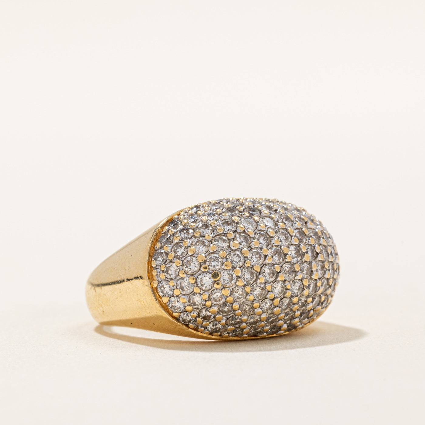 1.50ctw Pave Set Diamond Cocktail Ring for Women | Size 5.75 | Elegant Wedding, Anniversary & Evening Party Jewelry Gift