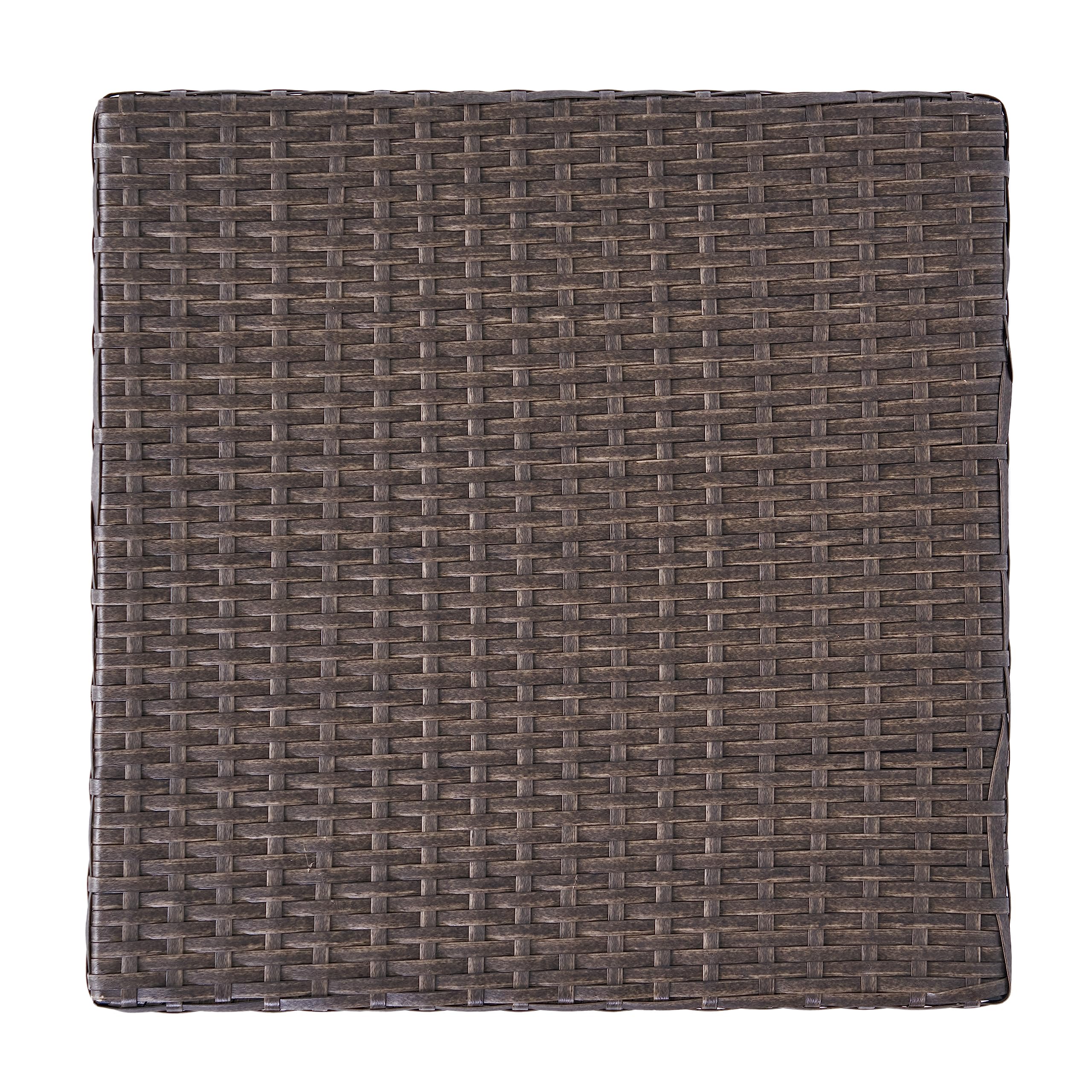 Christopher Knight Home Puerta Outdoor Wicker Side Table - Light Brown Rattan End Table for Patio, Porch, Garden & Poolside Decor