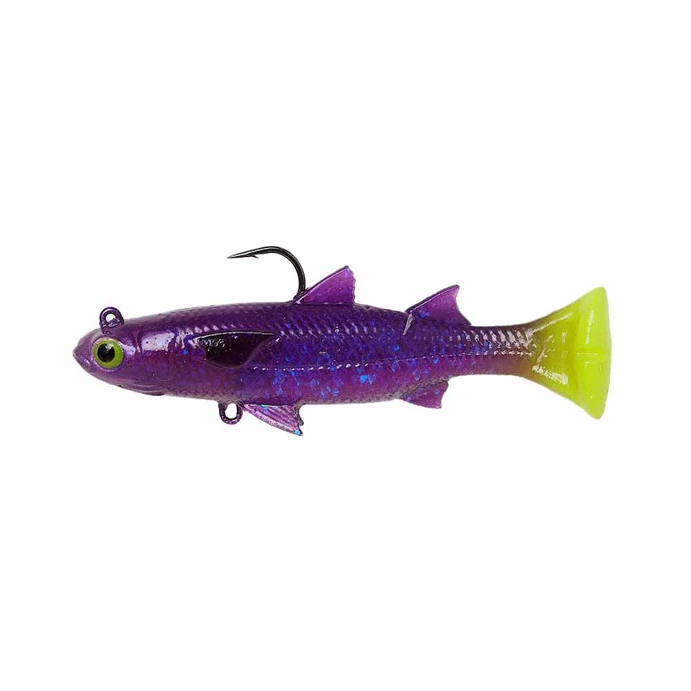 Savage Gear RTF Pulse Tail Mullet Lure 5in - Saltwater Fishing Bait for Bass, Snook, and Redfish - Perfect for Inshore and Offshore Fishing Adventures