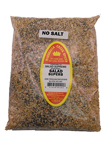 Marshall's Creek Spices No Salt Seasoning Refill - Salad Supreme Blend (10 oz) | Perfect for Salads, Pasta, Vegetables & Homemade Dressings
