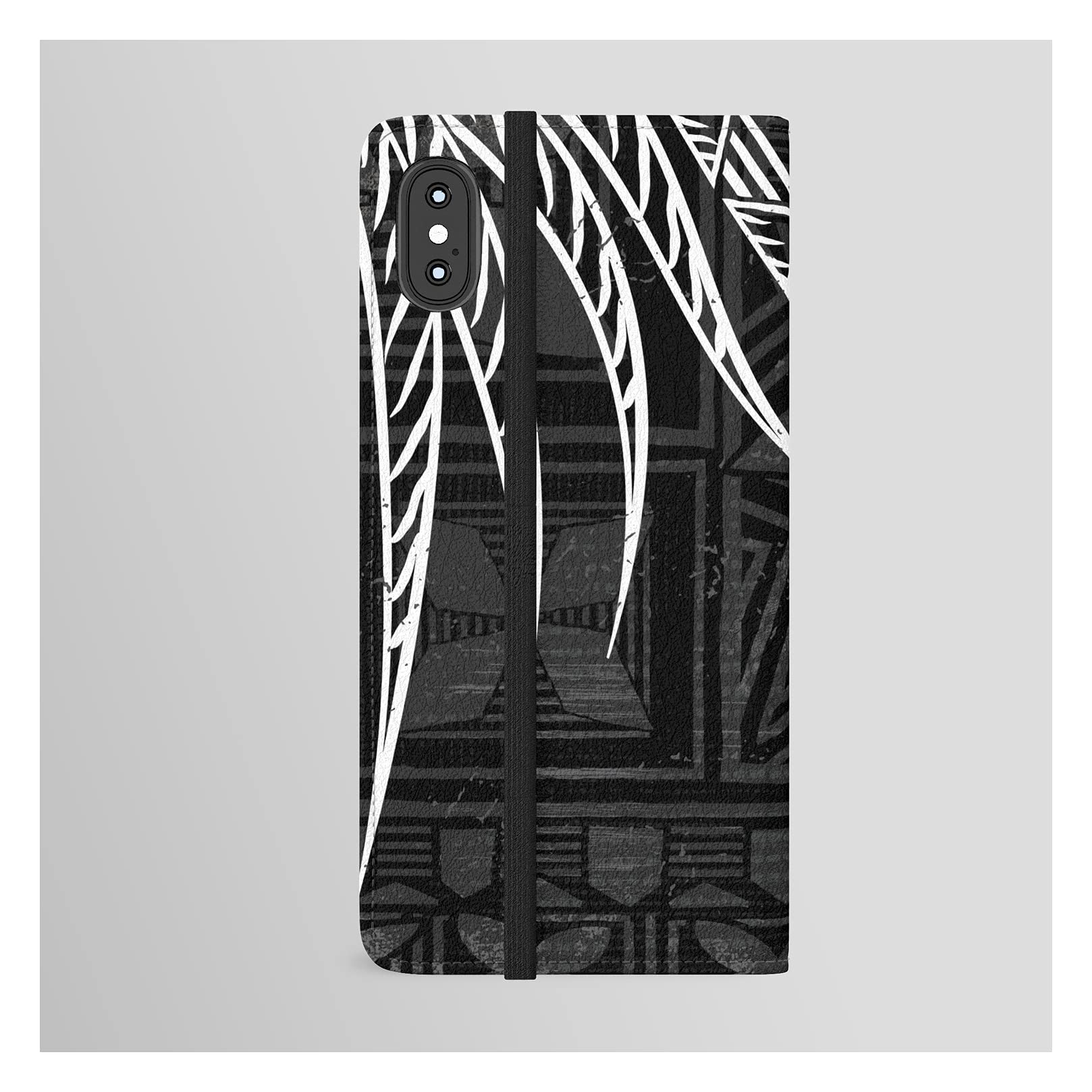 Vintage Samoan Tapa Print iPhone X Wallet Phone Case by Sun N Threads - Stylish & Protective Cover for Everyday Use, Travel, and Business