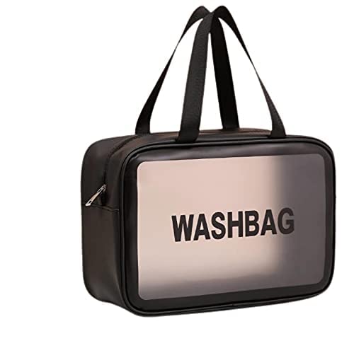 PAVITYAKSH Waterproof Travel Toiletry Bag - Clear Transparent Makeup Pouch for Shower, Beach & Gym - Leakproof Cosmetic Organizer for Women & Men