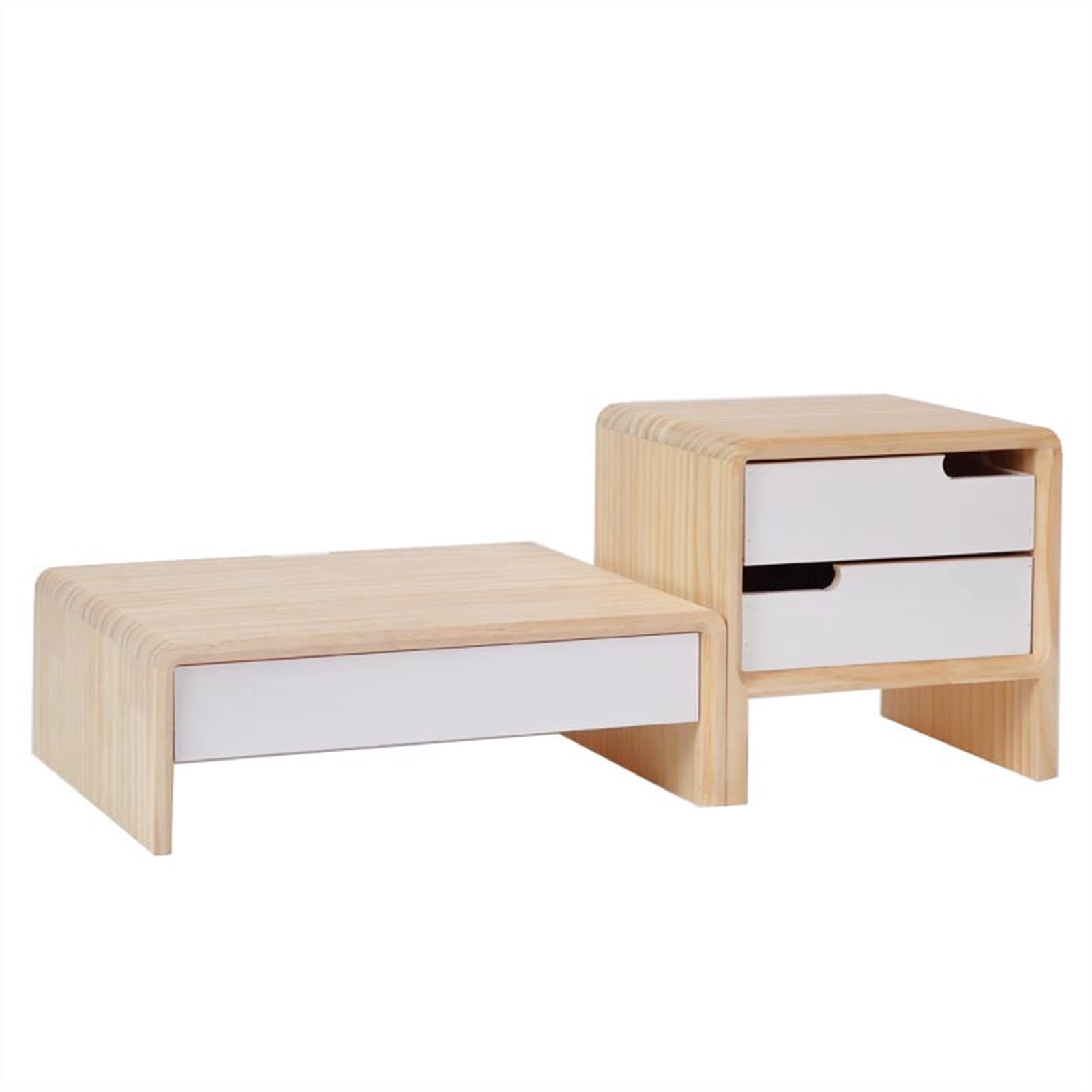 BIAOYOU Adjustable Monitor Stand with Storage Drawer - 13cm/5.1in Height, 40x28x13cm (15.7x11x5.1in) - Ergonomic Computer & Laptop Riser - White - Perfect for Home Office & Workspace Organization
