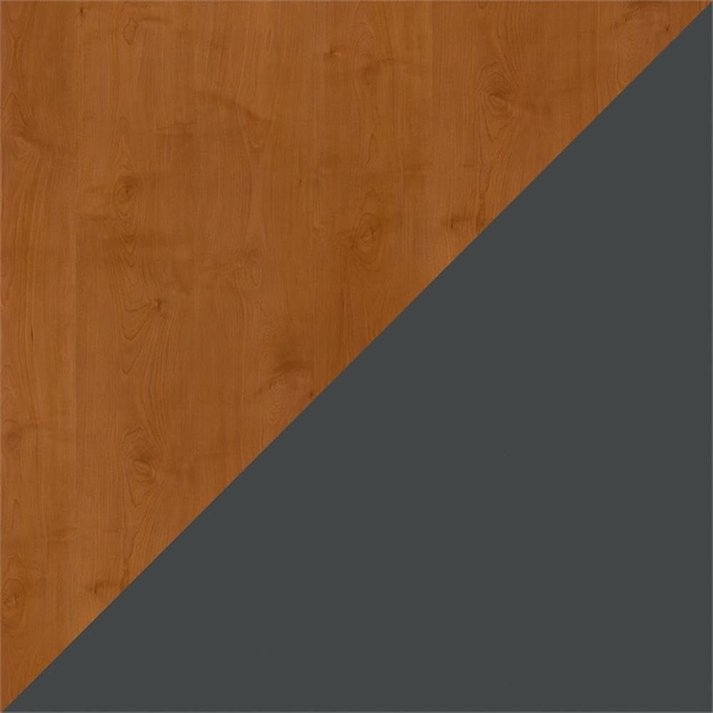 48W Modern Wooden Desk with Natural Cherry Top & Slate Gray Base - Perfect for Home Office, Study Room, or Workspace