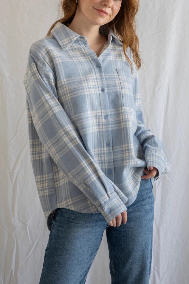 Snowfall Checkered Shirt for Men - Stylish Flannel Plaid Button Down Shirt - Casual Winter Fashion for Outdoor Activities and Holiday Gatherings