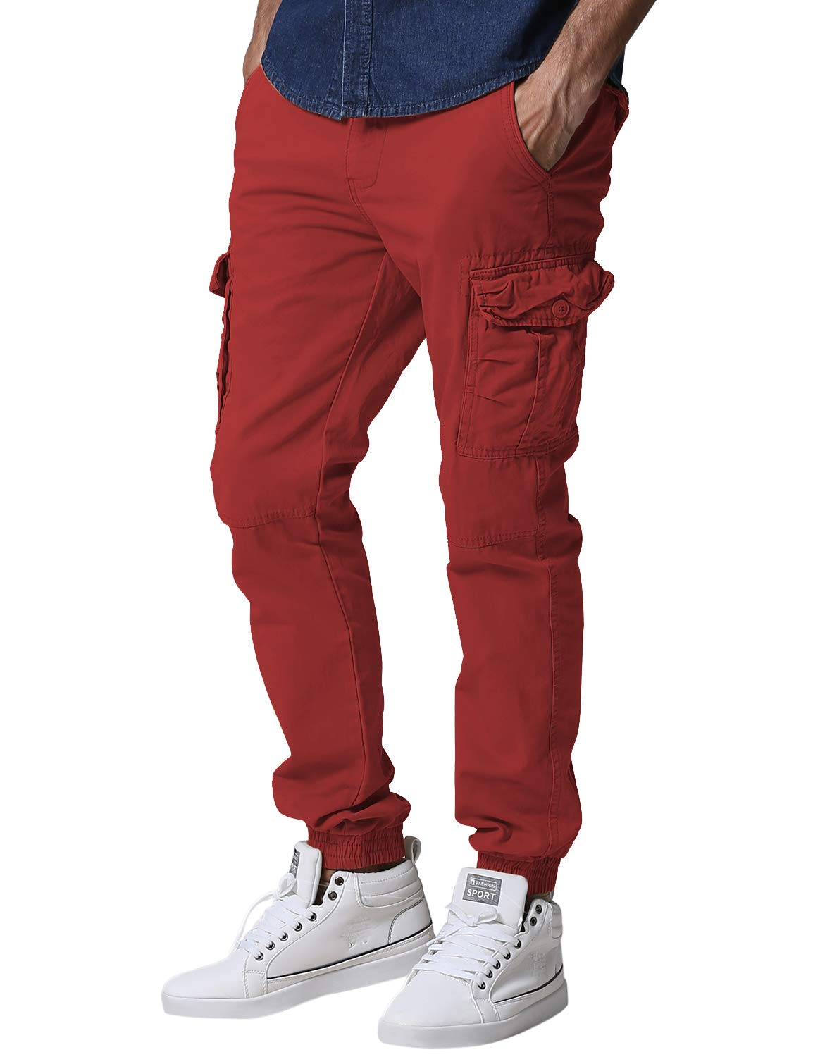 Men's Twill Jogger Pants - Comfortable Casual & Athletic Tapered Sweatpants for Running, Gym, Workout, Lounge & Everyday Wear