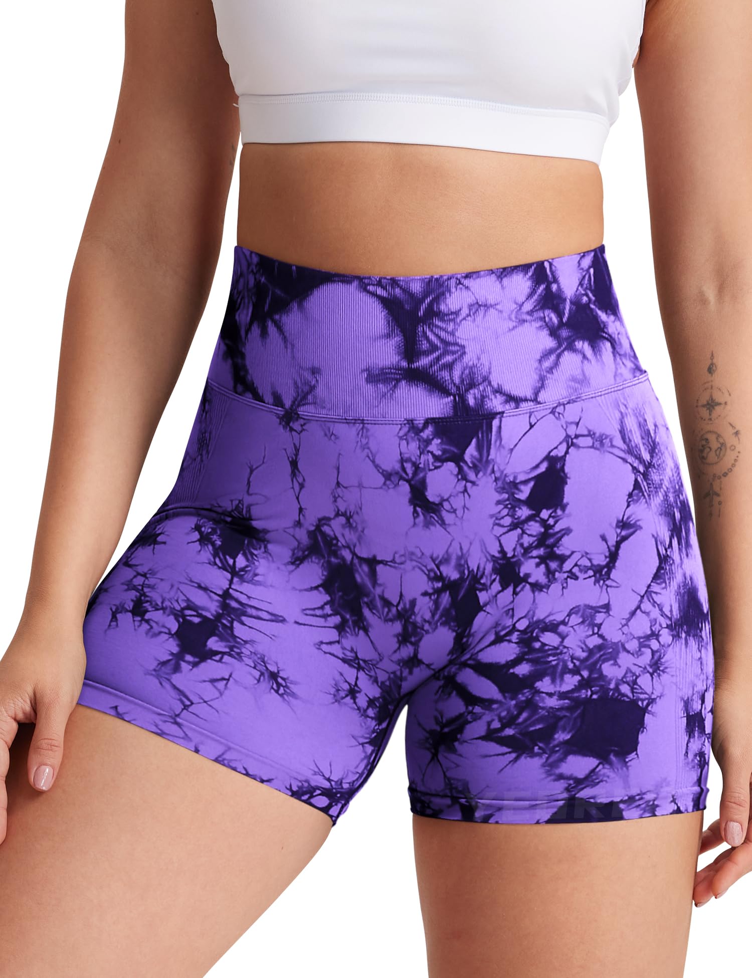 YEOREO Women's High Waist Yoga Shorts - Seamless Workout Gym & Cycling Contour Shorts for Comfort & Support | Perfect for Yoga, Running, Fitness & Lounge Wear