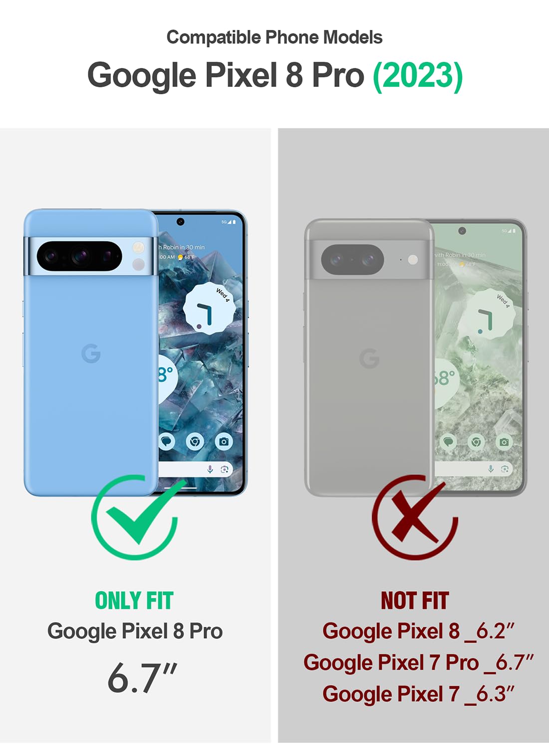 Poetic Guardian MagPro Case for Google Pixel 8 Pro 5G - Magsafe Compatible with Built-in Screen Protector | Shockproof Rugged Clear Cover | Works with Fingerprint ID | Black/Clear | Perfect for Outdoor Adventures & Daily Protection