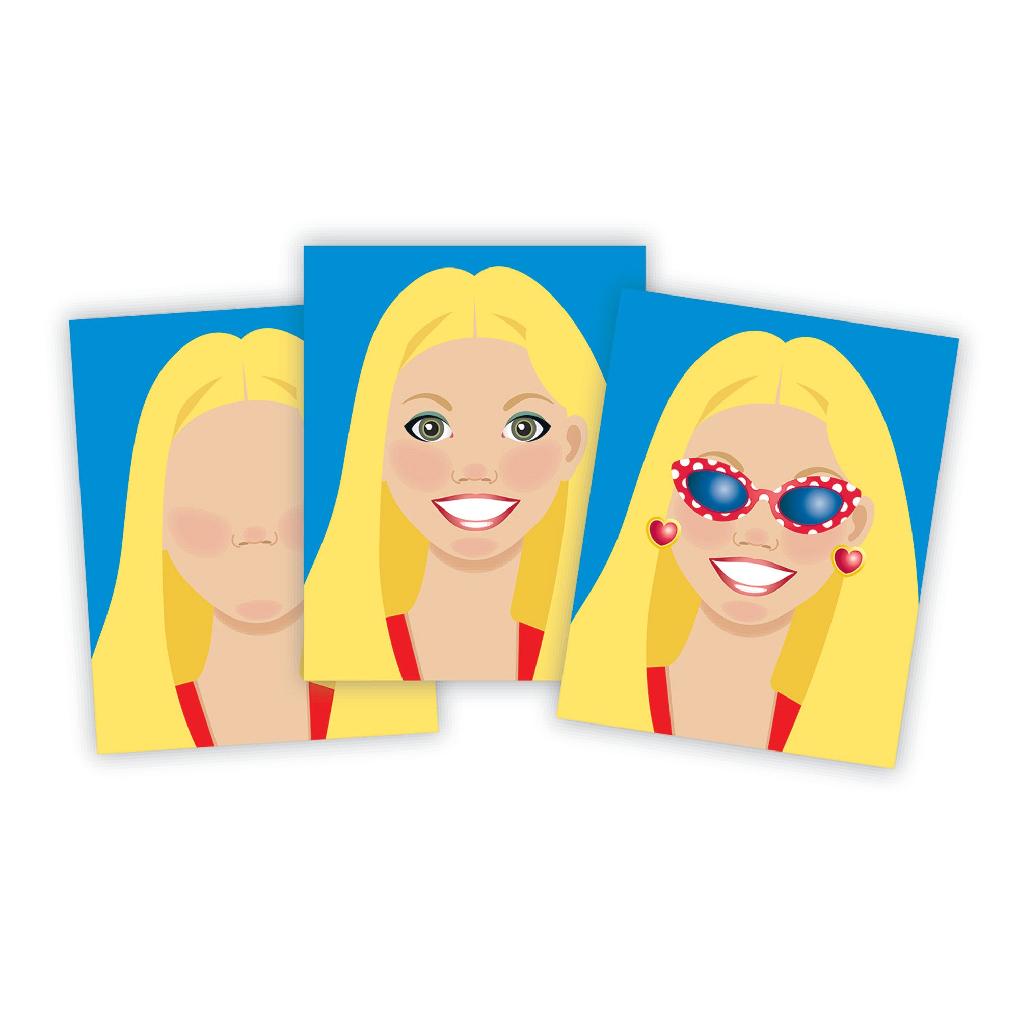 Custom Face Sticker Pad - Fashion Faces DIY Stickers for Kids, Party Favors & Scrapbooking - Creative Arts & Crafts for Birthday Parties, School Projects & Photo Albums