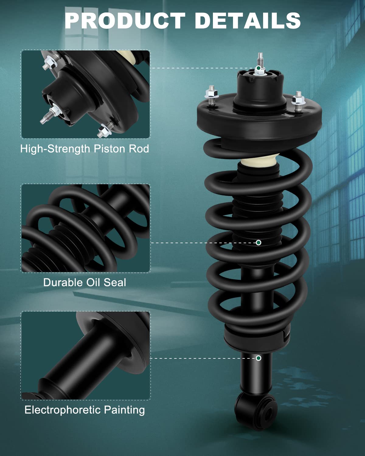 AUTOMUTO Quick-Strut Complete Strut Assembly - Compatible with 2003-2006 Ford Expedition & Lincoln Navigator - Front/Rear Suspension Replacement for Smooth Ride & Enhanced Handling - Perfect for Off-Roading, Towing & Daily Commuting