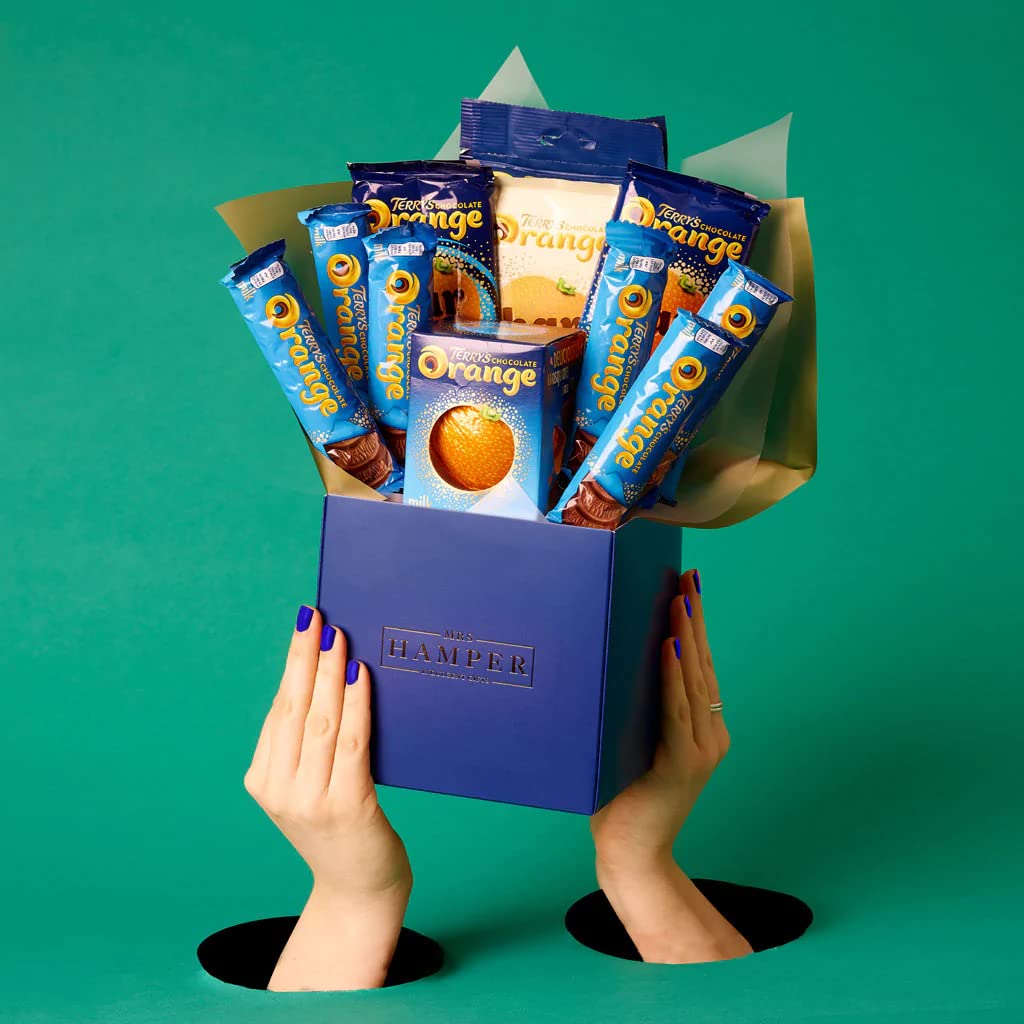 Luxury Chocolate Orange Bouquet - Elegant Baby Shower Gift Basket with Roses | Perfect for Newborn Celebrations & Special Occasions