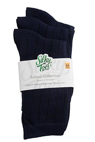 Women's Bamboo Dress Socks - Soft Silky Ribbed Crew Socks (3/6 Pairs) - Perfect for Office, Travel & Everyday Comfort