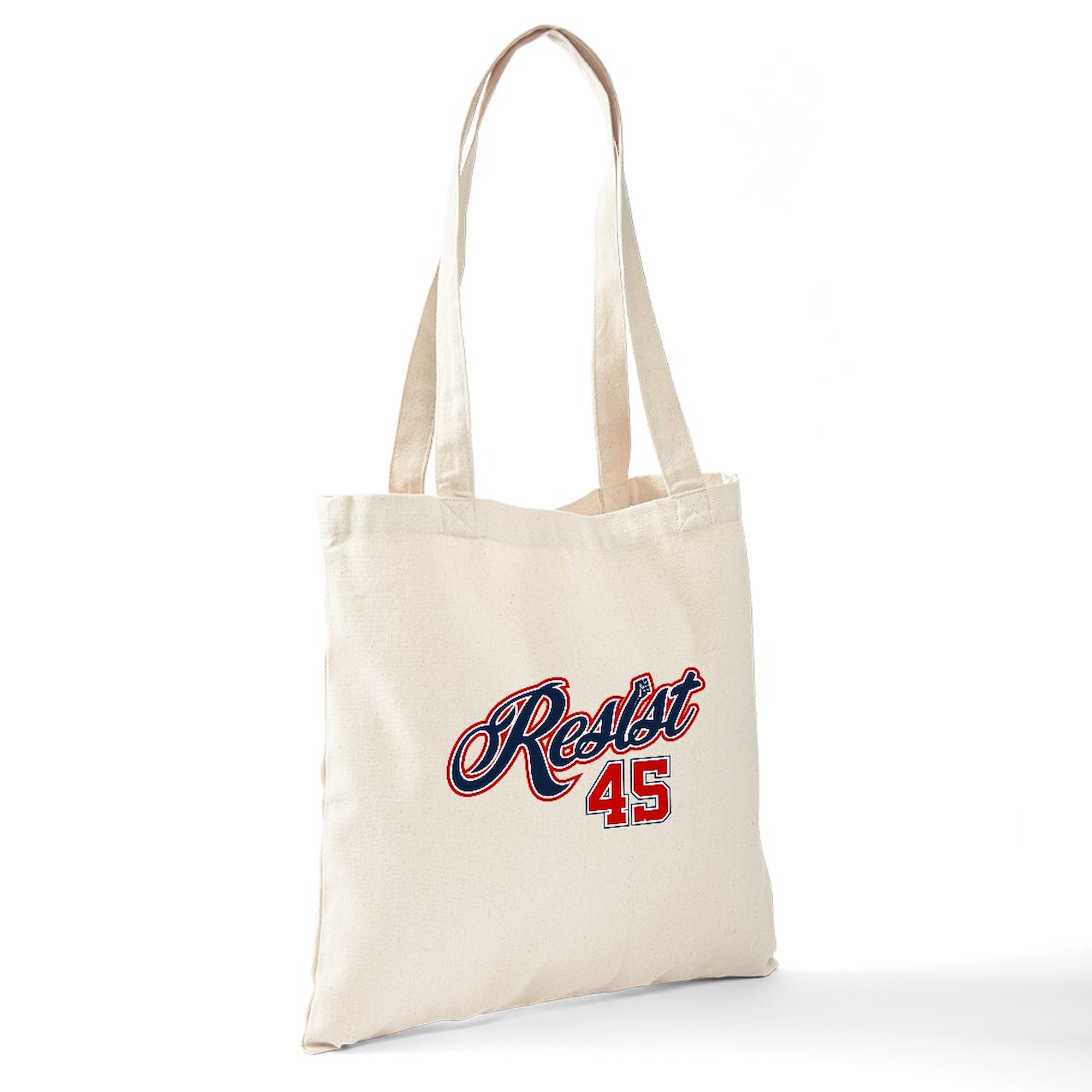 Resist 45 Natural Canvas Tote Bag - Eco-Friendly Reusable Shopping Bag for Groceries, Beach & Protest Rallies | CafePress