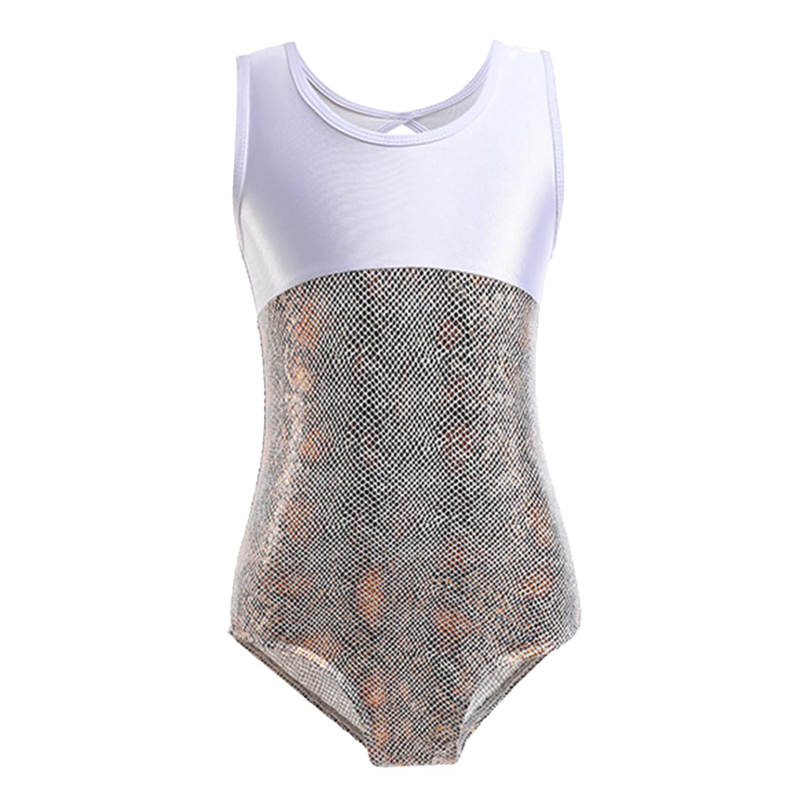 Girls Gymnastic Leotards - Sleeveless Shiny Ballet Dancewear for Ballerina & Ballroom Performance | Perfect for Dance Classes, Recitals & Competitions