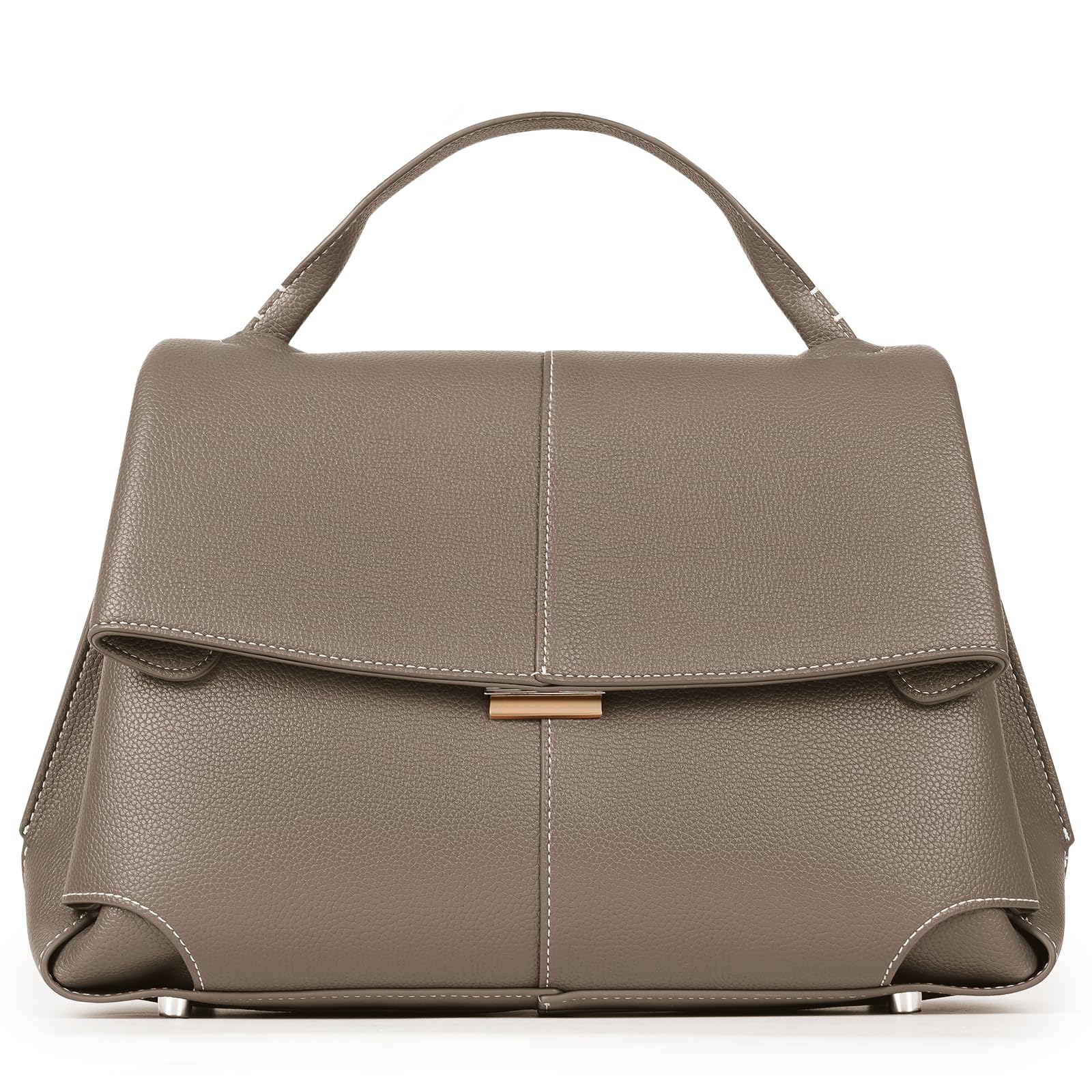 Luxury Faux Leather Top Handle Bag for Women - Work & Business Tote Purse