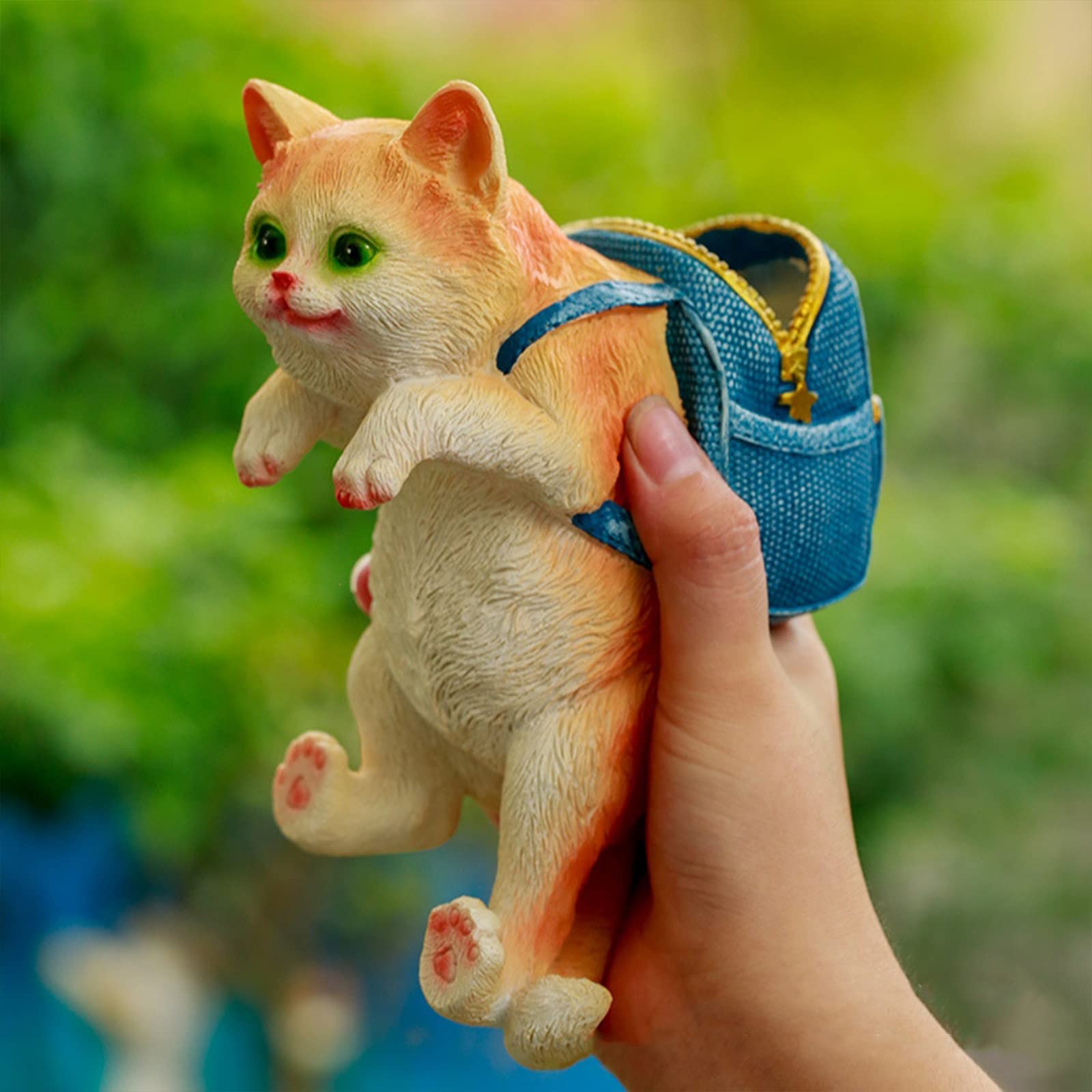 ZGOEK Resin Cat Figurine Planter Pot Hanger - Cute Climbing Cat Garden Decor for Plants, Bonsai & Home - Perfect for Indoor/Outdoor Decor, Patio, Balcony & Gift Ideas