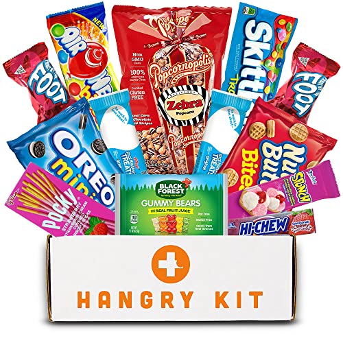 HANGRY KIT® Sweet Snack Sampler Gift Box - 13 Variety Pack with Cookies, Crackers & Fruit Snacks - Care Package for College Students, Office Workers & Travelers - Perfect for Birthdays, Holidays & Care Packages - 100% Money Back Guarantee