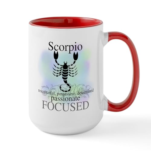 White/Red Inside - Scorpio The Scorpion Large Mug