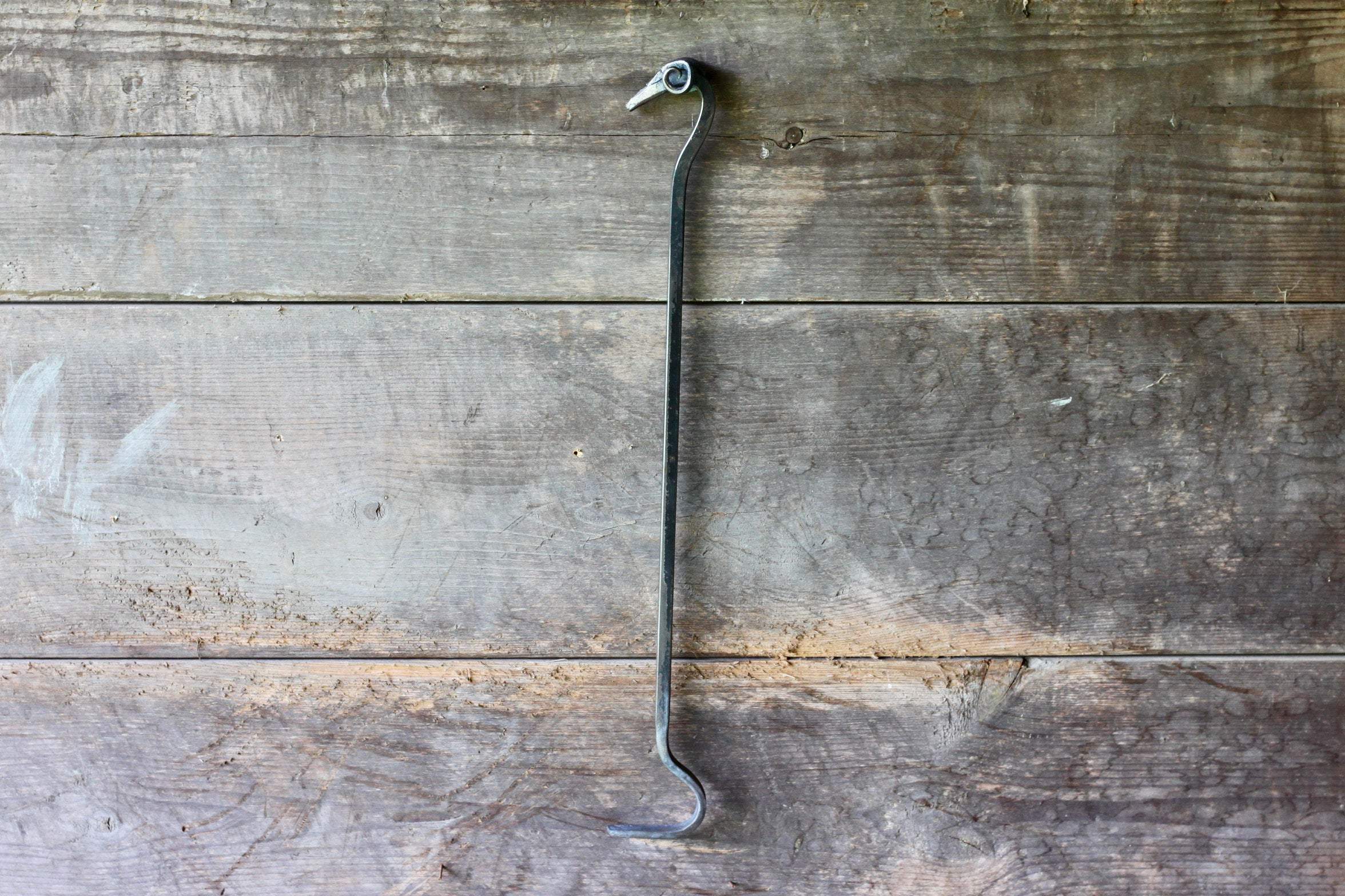 Ram's Head Fire Poker - Heavy Duty Fireplace Poker with Unique Ram's Head Design - Perfect for Fireplace, Campfire, and Wood Stove Use