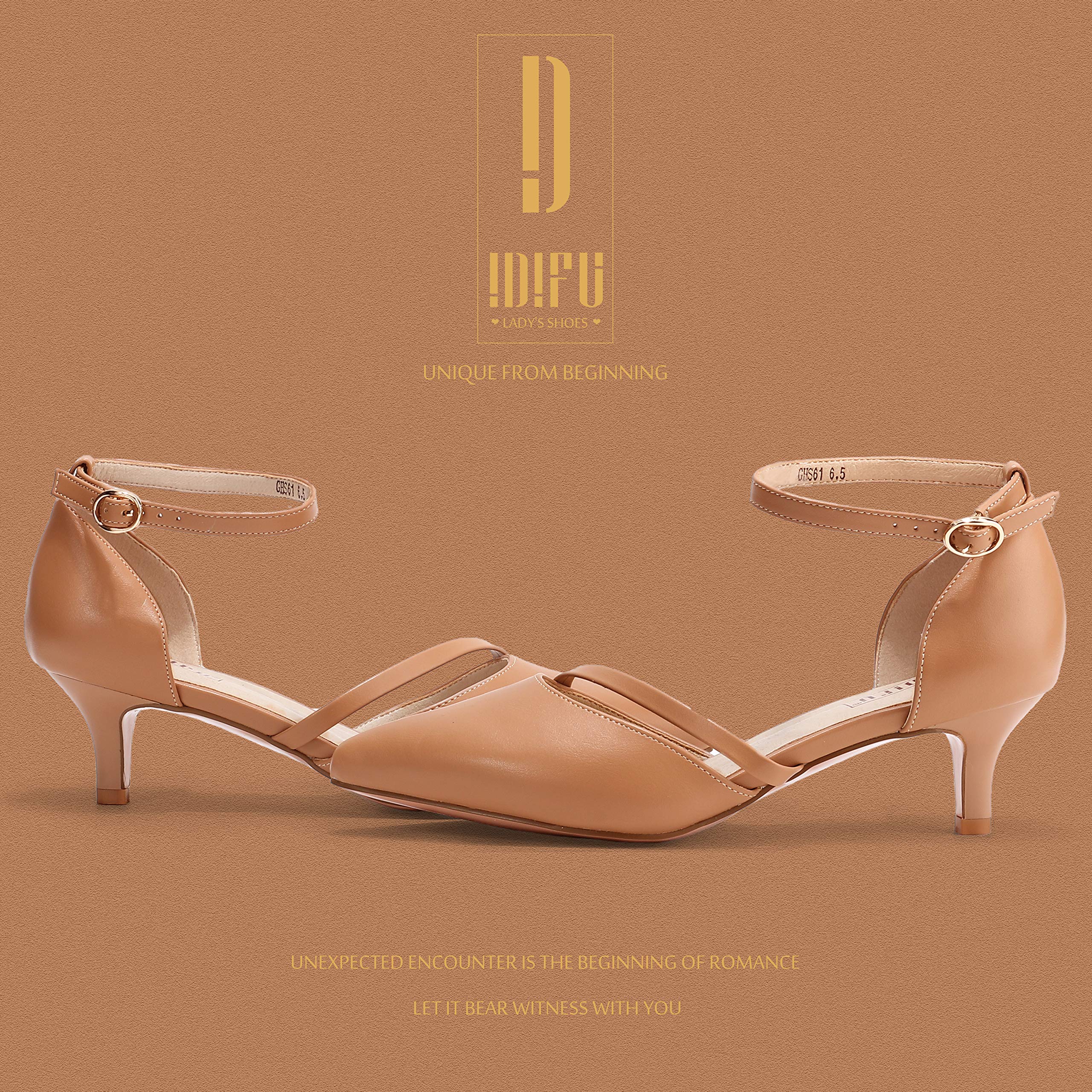 IDIFU Women's IN2 Maxine Low Kitten Heels - Elegant Closed Toe Dress Pumps for Wedding, Evening & Formal Occasions - Perfect Bridal Shoes for Women | Great for Prom, Party & Special Events