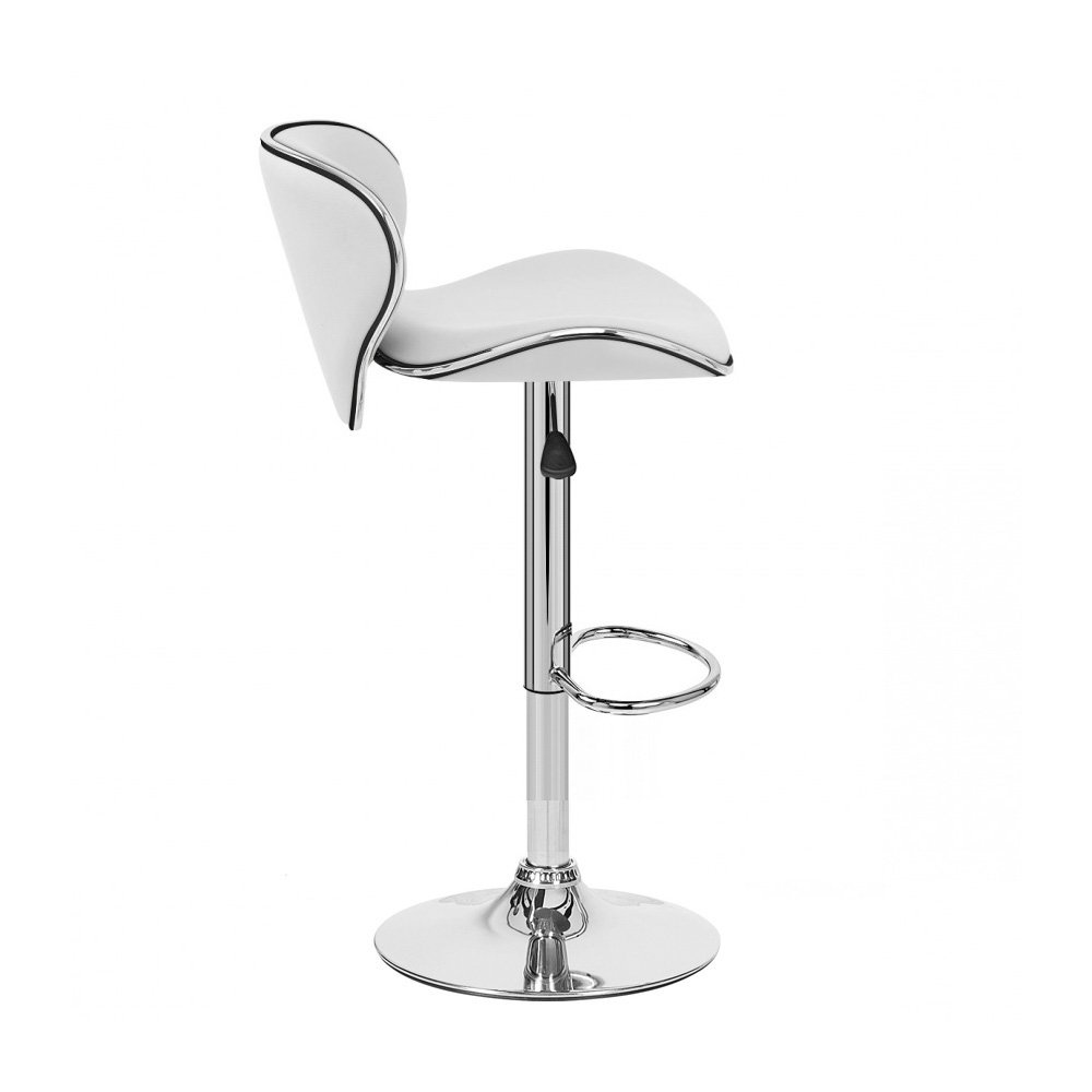 Set of 2 Kappa Contemporary Adjustable Barstools - Vanilla White - Perfect for Kitchen Islands & Home Bars