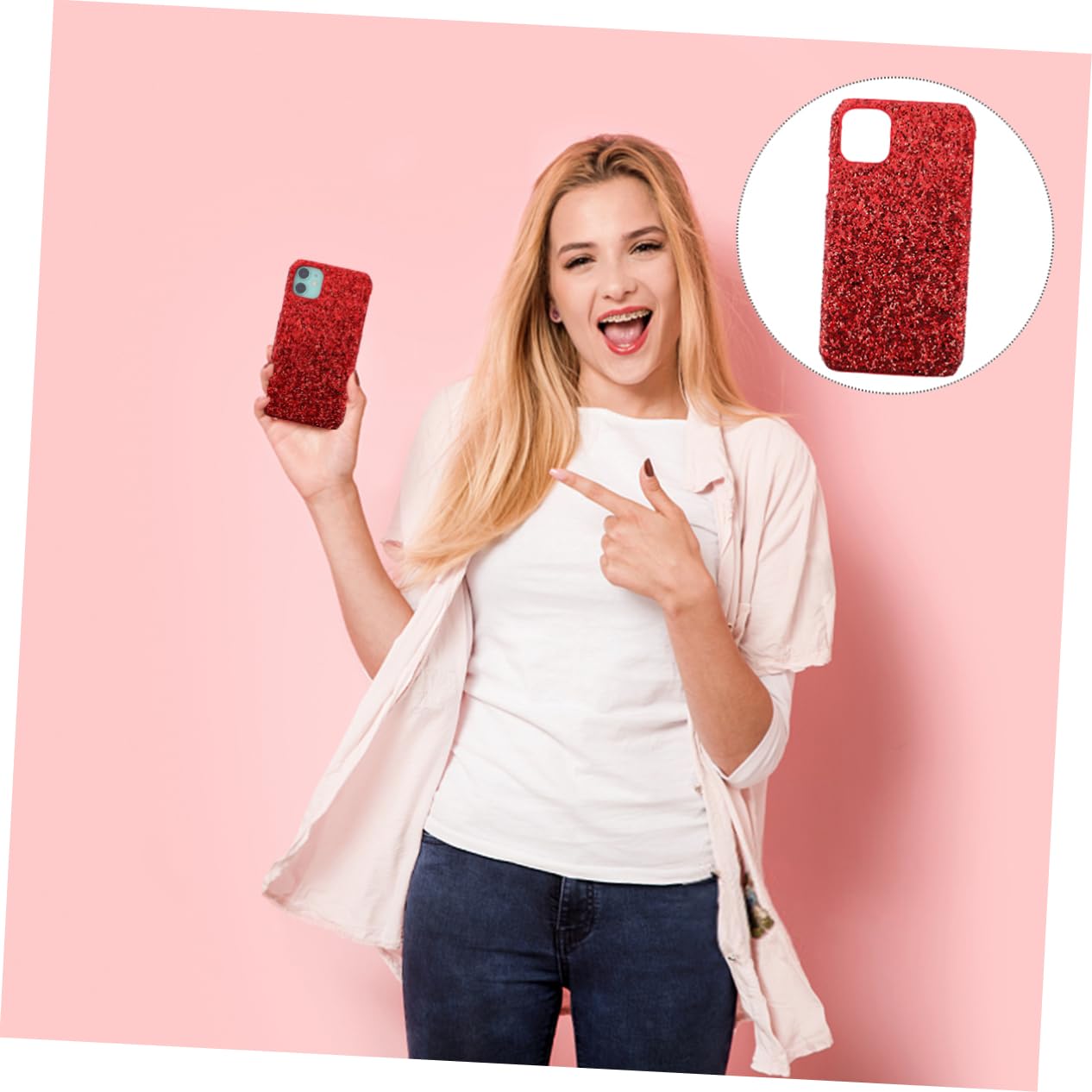 Jojofuny Sparkly Sequin Phone Case for iPhone 11 - Protective Glitter Phone Cover with Pearlescent Finish | Perfect for Parties, Night Out & Special Occasions