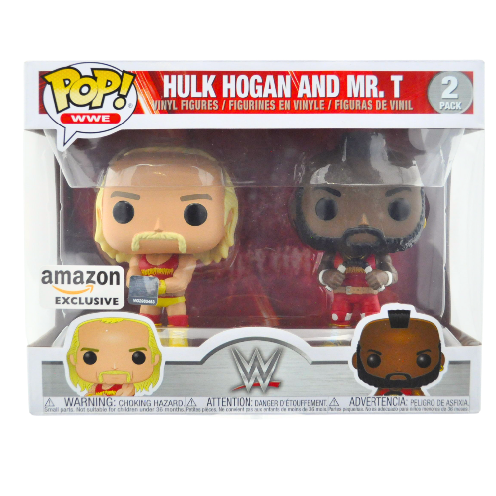 Funko Pop! WWE Hulk Hogan & Mr. T 2-Pack Action Figure Set - Amazon Exclusive Collectible for Wrestling Fans - Perfect for Display, Gifts, and WWE Memorabilia Collections