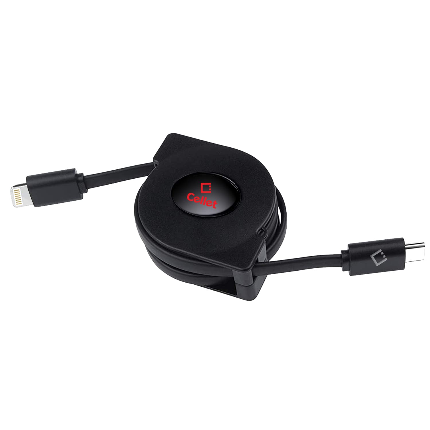 Retractable iPhone Charger Cable - MFi Certified Lightning to USB-C Fast Charging Cord for iPhone 14 Pro/Pro Max/Plus, 13/12/11, iPad Pro/Air/Mini - Perfect for Home, Office & Travel Charging