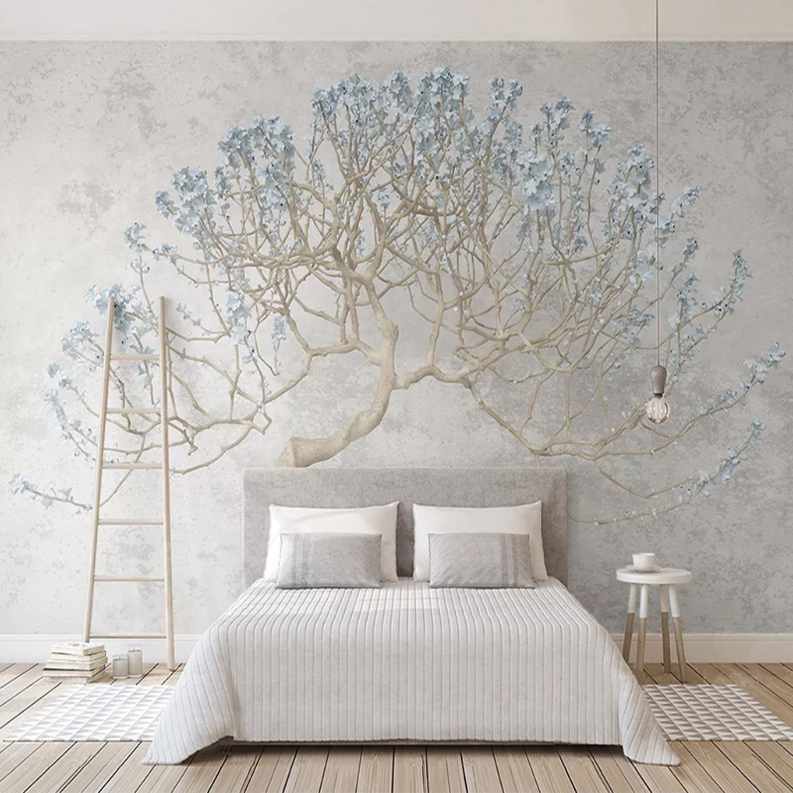 3D Flower Tree Wall Mural Wallpaper - Modern Bedroom & Living Room Decor - 116x83 Inch Large Photo Wall Art - Perfect for Home Interior Design & Wall Painting