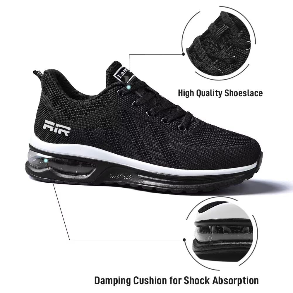 Lamincoa Women's Lightweight Walking Running Shoes - Non-Slip Breathable Mesh Sneakers with Air Cushion for Gym, Workout, Tennis & Sports | Perfect for Jogging, Training & Casual Wear