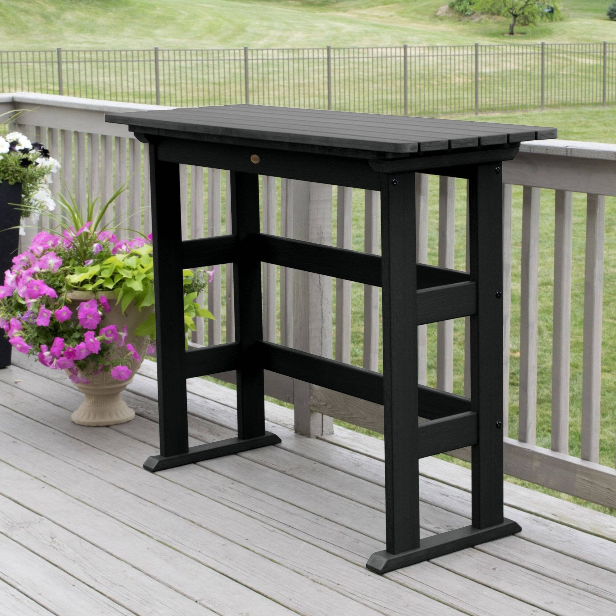 Refurbished Lehigh Bar Height Balcony Table - Outdoor Bistro Set for Patio, Deck & Small Spaces - Perfect for Coffee, Dining & Relaxing