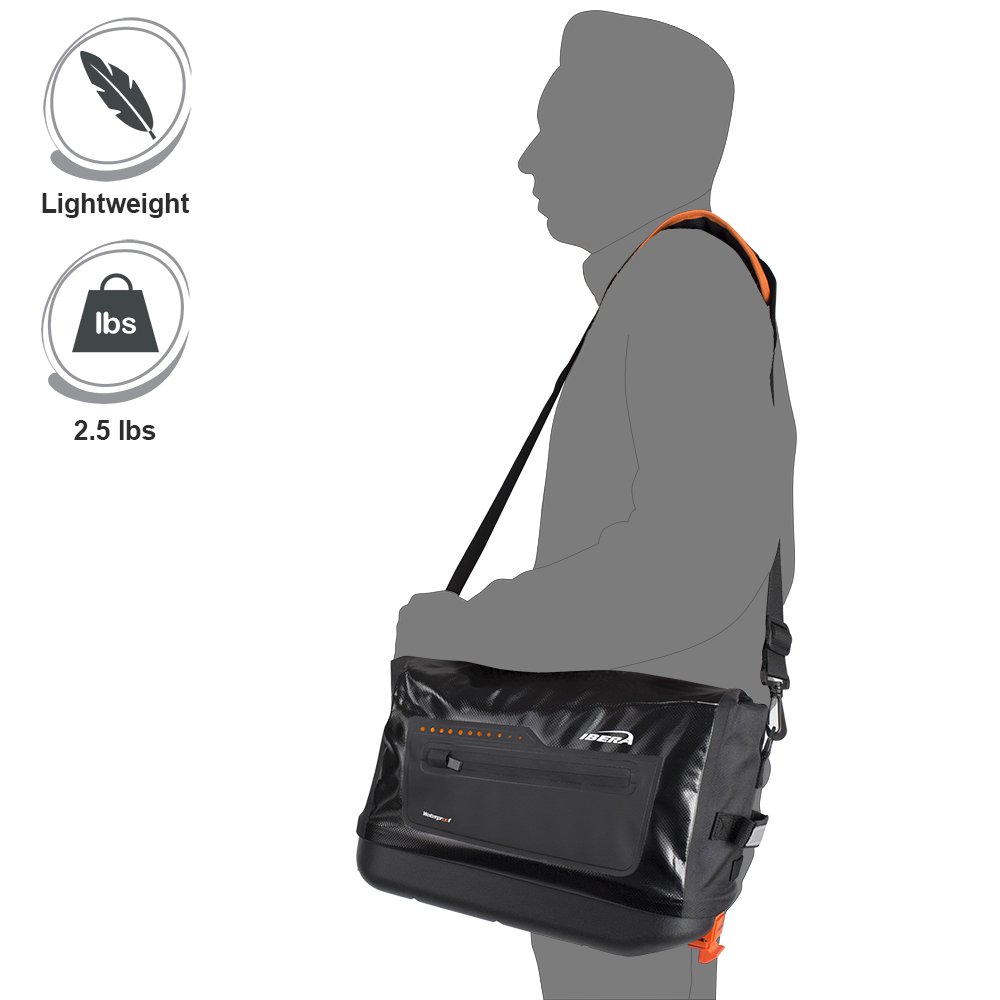**Ibera Bike Trunk Bag - Waterproof Quick-Release Bicycle Commuter Bag with PakRak Clip-On | Perfect for Cycling, Commuting & Outdoor Adventures**