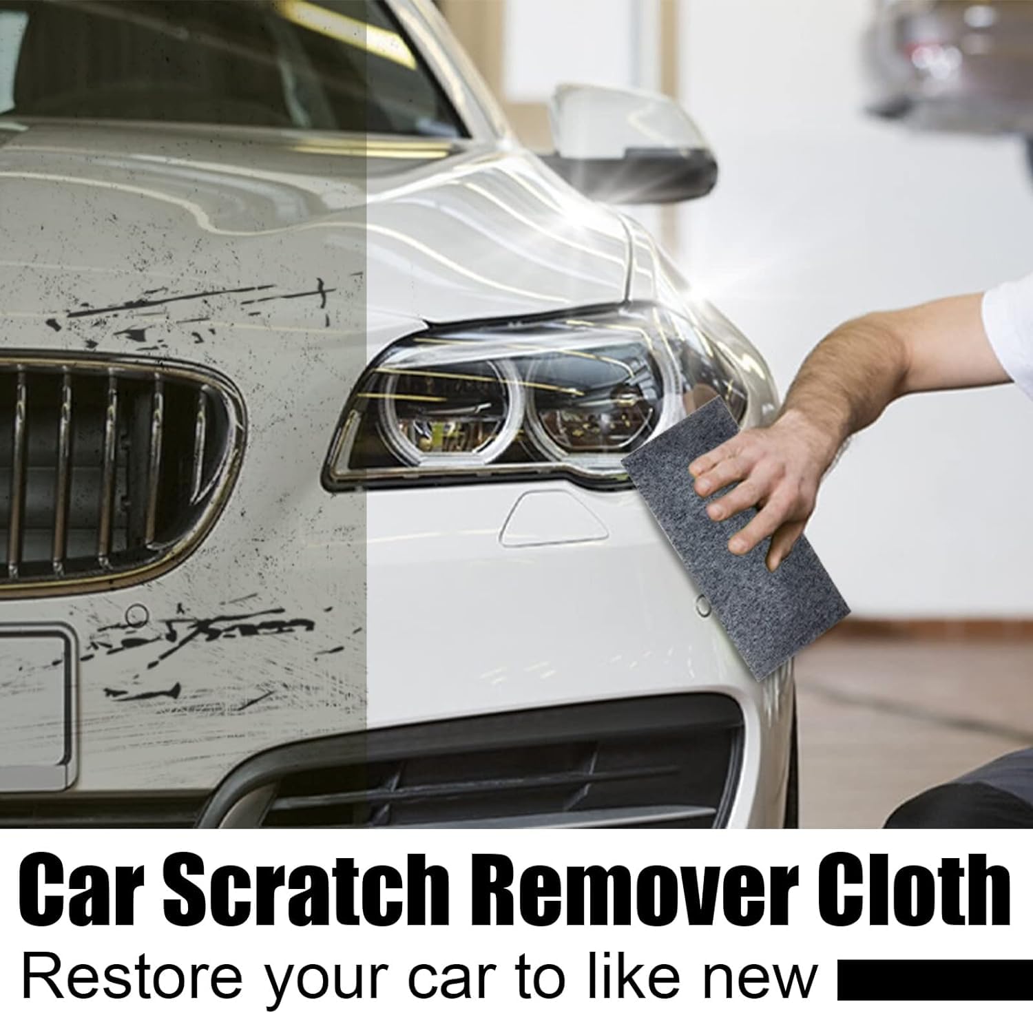 5/10/15Pcs Breathable Green Nano Scratch Remover Cloth - Car Paint Scratch Repair Kit for Deep Scratches (4x4 Inch) - Perfect for Car Detailing, Auto Paint Restoration & DIY Vehicle Care