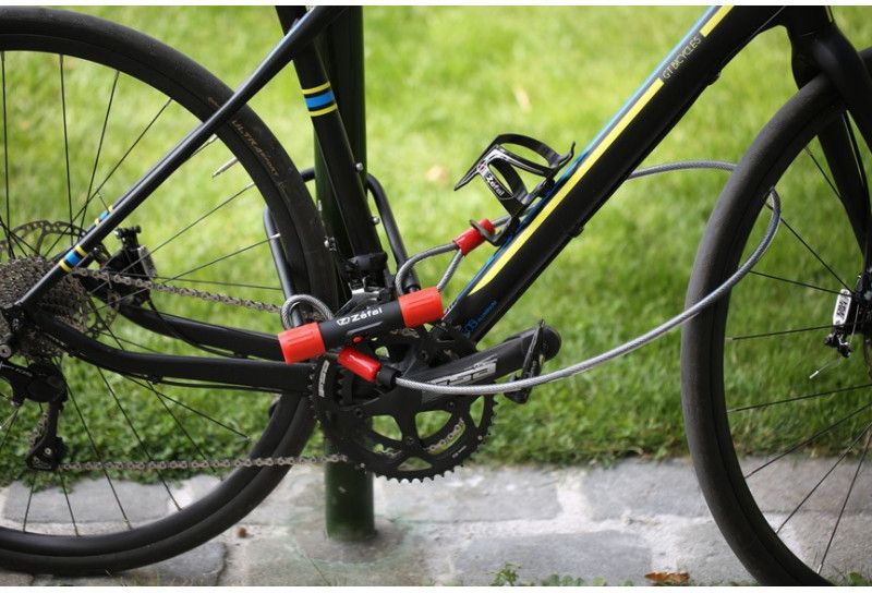 Zefal K Traz U13 U Lock with 120cm Cable - Heavy Duty Bicycle Lock for Mountain & Road Bikes - Secure Parking for Urban Commuting & Outdoor Adventures