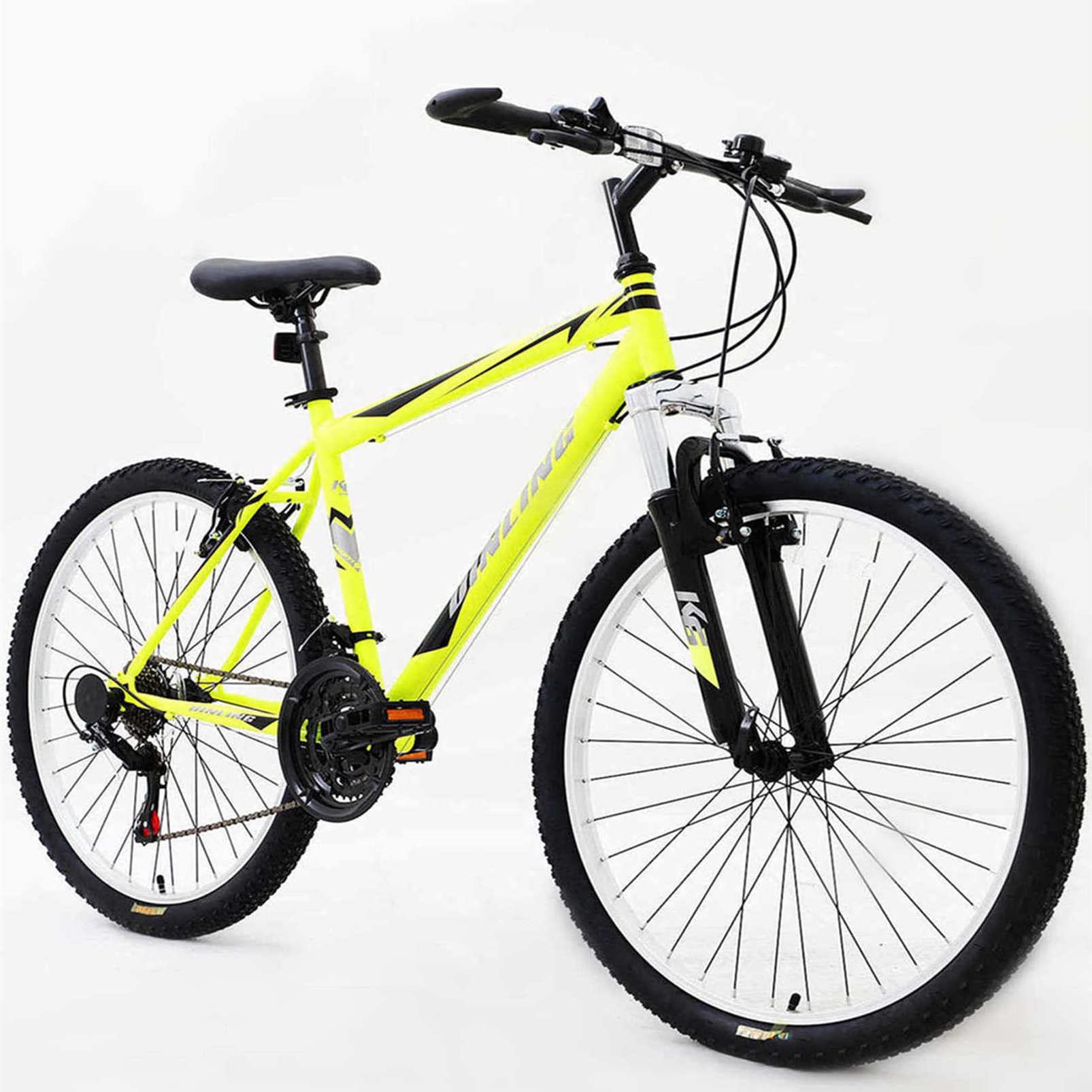 HUJIAN 26 Inch Mountain Bike for Men & Women - 21 Speed Shimano Gears, Durable MTB Bicycle with Multiple Color Options - Perfect for Trail Riding, Commuting & Outdoor Adventures