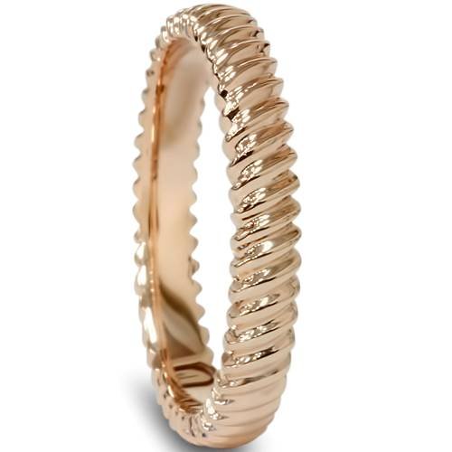 14K Rose Gold Hand Carved Wedding Band for Women - Elegant Floral Design Engagement Ring - Perfect for Bridal, Anniversary & Special Occasion Gifts