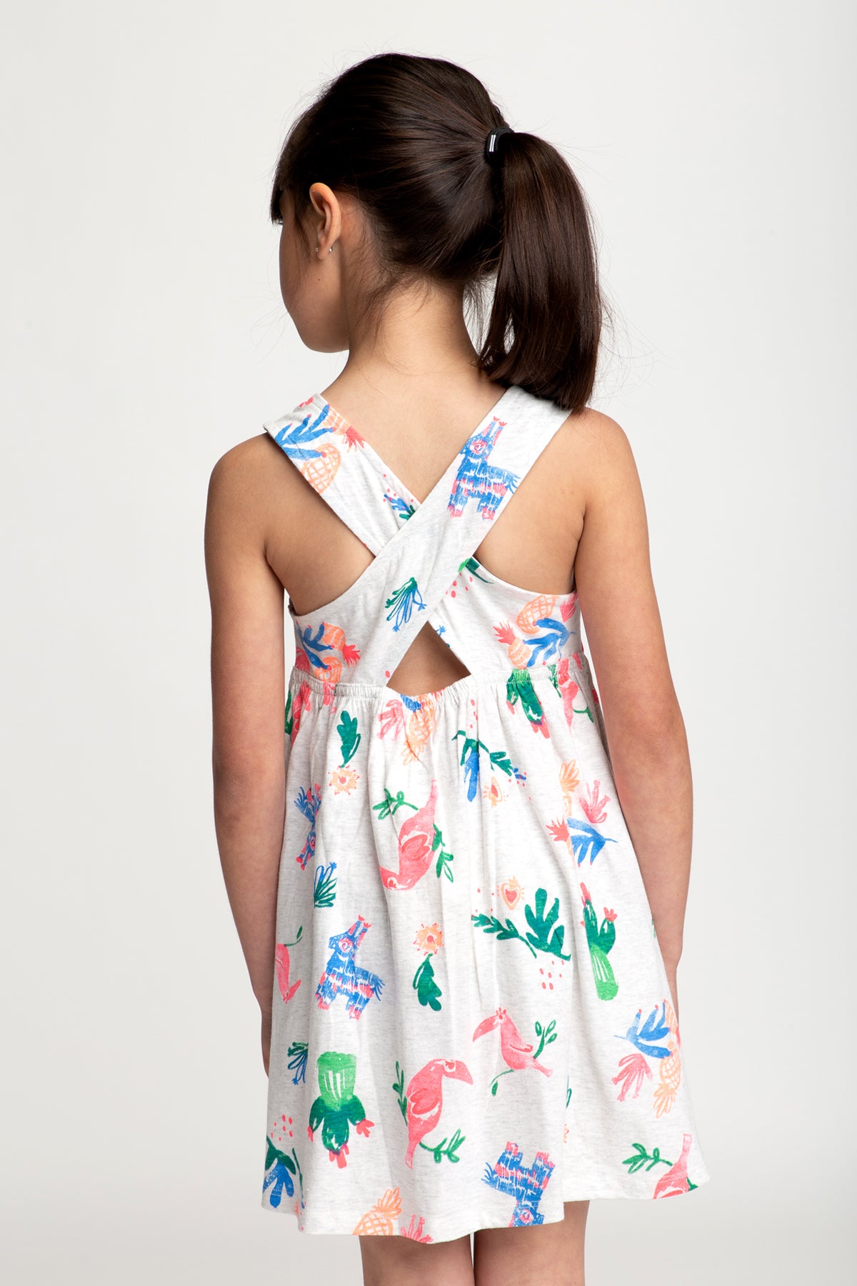 Billieblush Toucan Print Girls Summer Dress - Cute & Comfortable Tropical Bird Design for Kids, Perfect for Beach Vacations, Birthday Parties & Outdoor Adventures