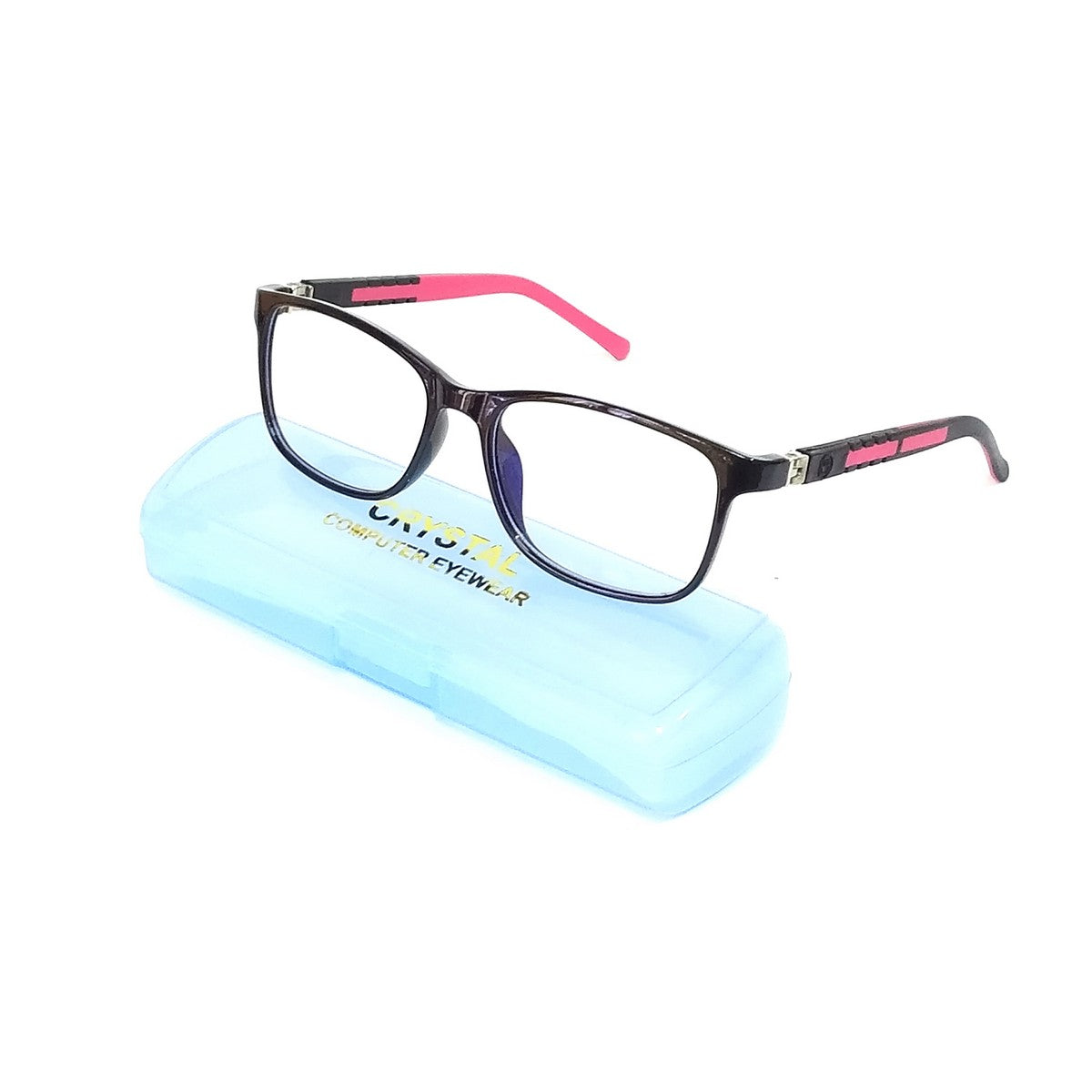 Stylish Black & Red Square Blue Light Blocking Glasses for Kids Ages 6-10 | Anti-Eye Strain Computer Glasses for Online Learning & Gaming | Trendy Protective Eyewear for School & Home Use