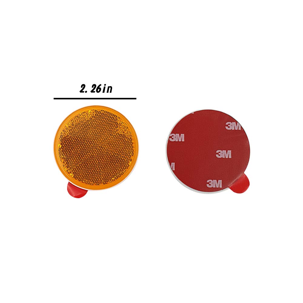 Adhesive Round Reflectors - Quick Mount Safety for Bikes, Cars, Mailboxes