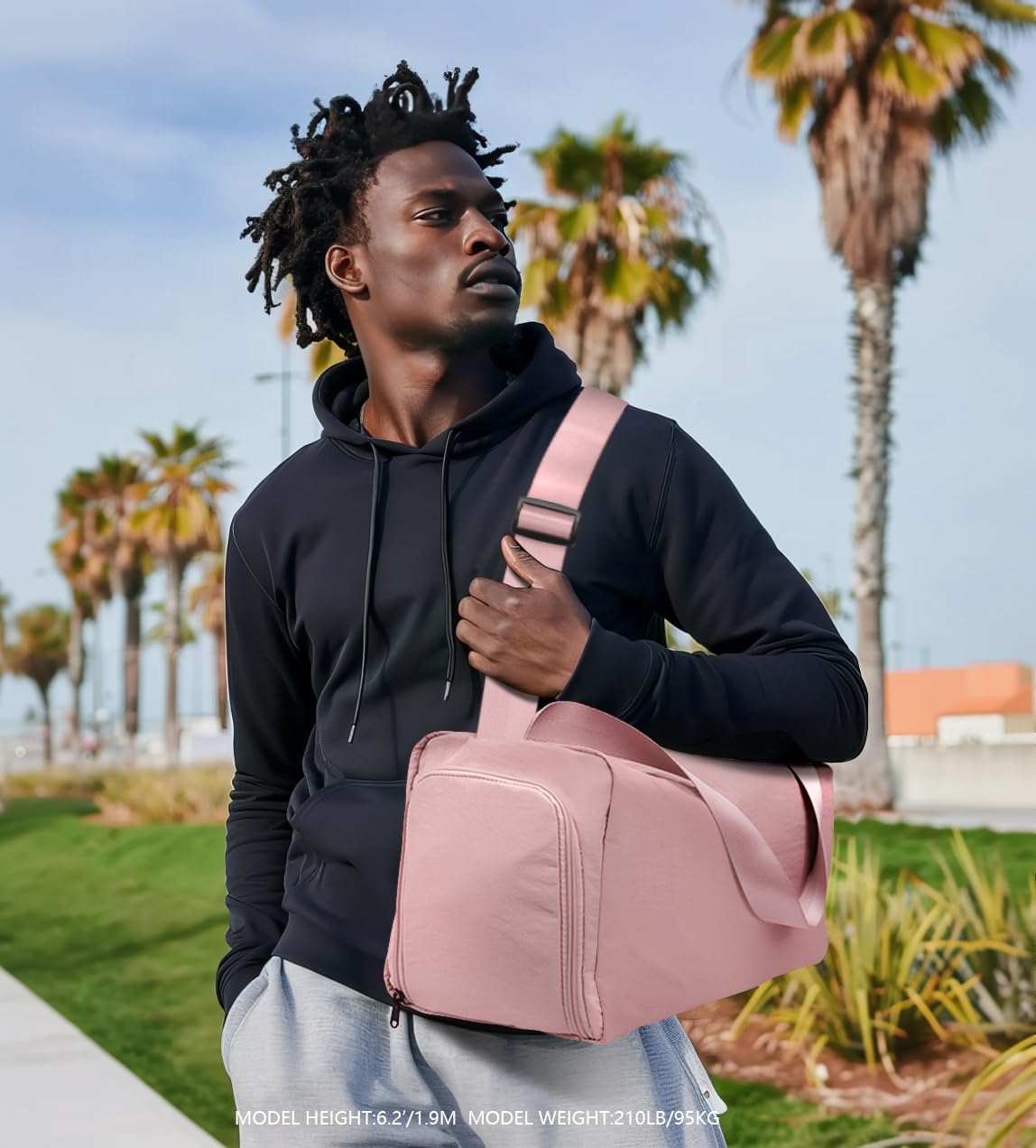 Stylish Compact 3-in-1 Gym Duffle Bag for Women & Men - Lightweight Sports Bag for Workout, Fitness & Travel - Perfect as Crossbody Bag, Work Gym Bag & Travel Accessory
