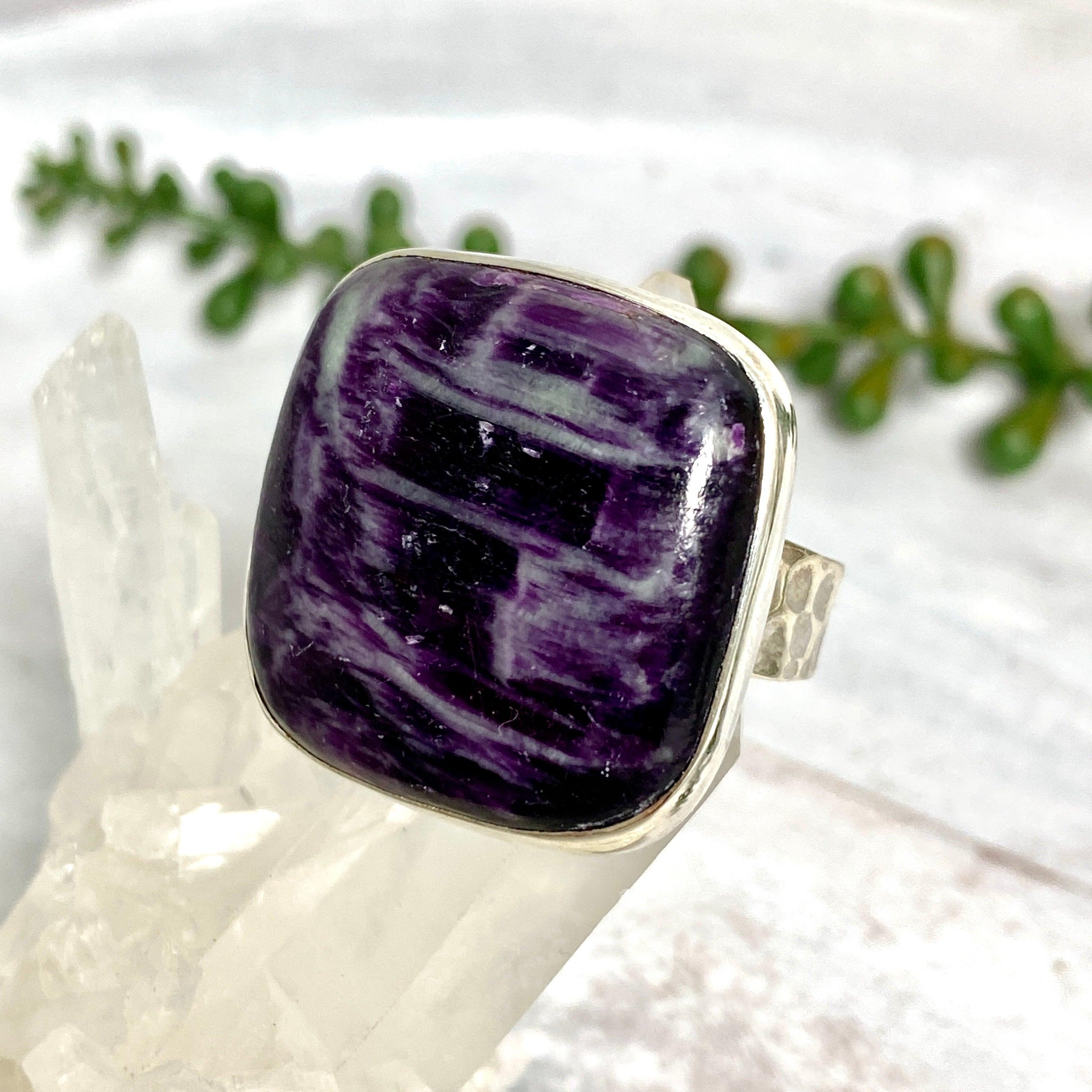Kammererite Square Cabochon Ring Size 12 KRGJ2393 - Elegant Handmade Jewelry for Women, Perfect for Weddings & Special Occasions