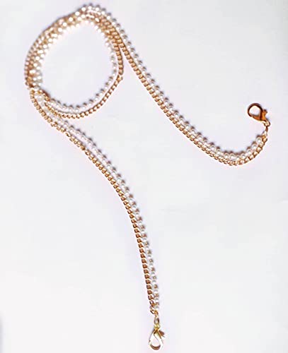 Pearl & Gold Face Mask Chain for Women - Adjustable & Multipurpose - Perfect for Masks, Glasses & Jewelry - Free Size - Fashion Accessory for Everyday Use
