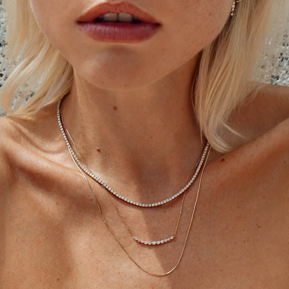 10k Gold Fine Snake Chain Necklace - Elegant & Dainty Jewelry for Women, Perfect for Layering, Everyday Wear & Special Occasions