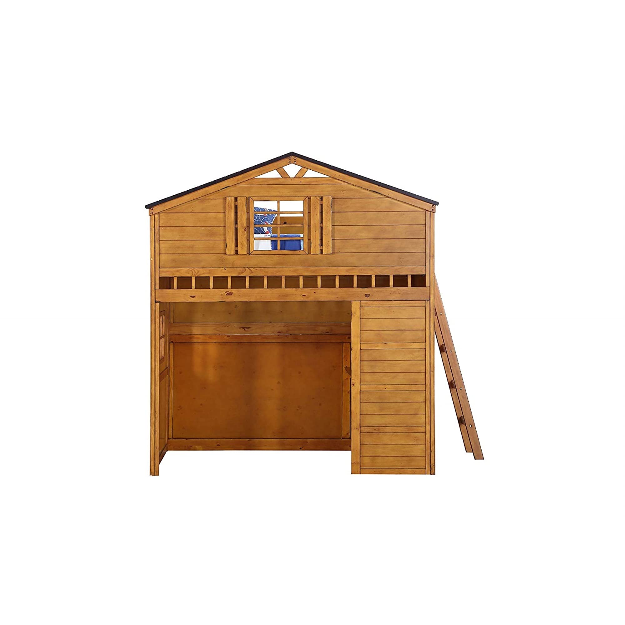 Ergode Twin Size Loft Bed with Ladder - Space Saving Kids & Teens Bed for Small Rooms, Dorms & Apartments