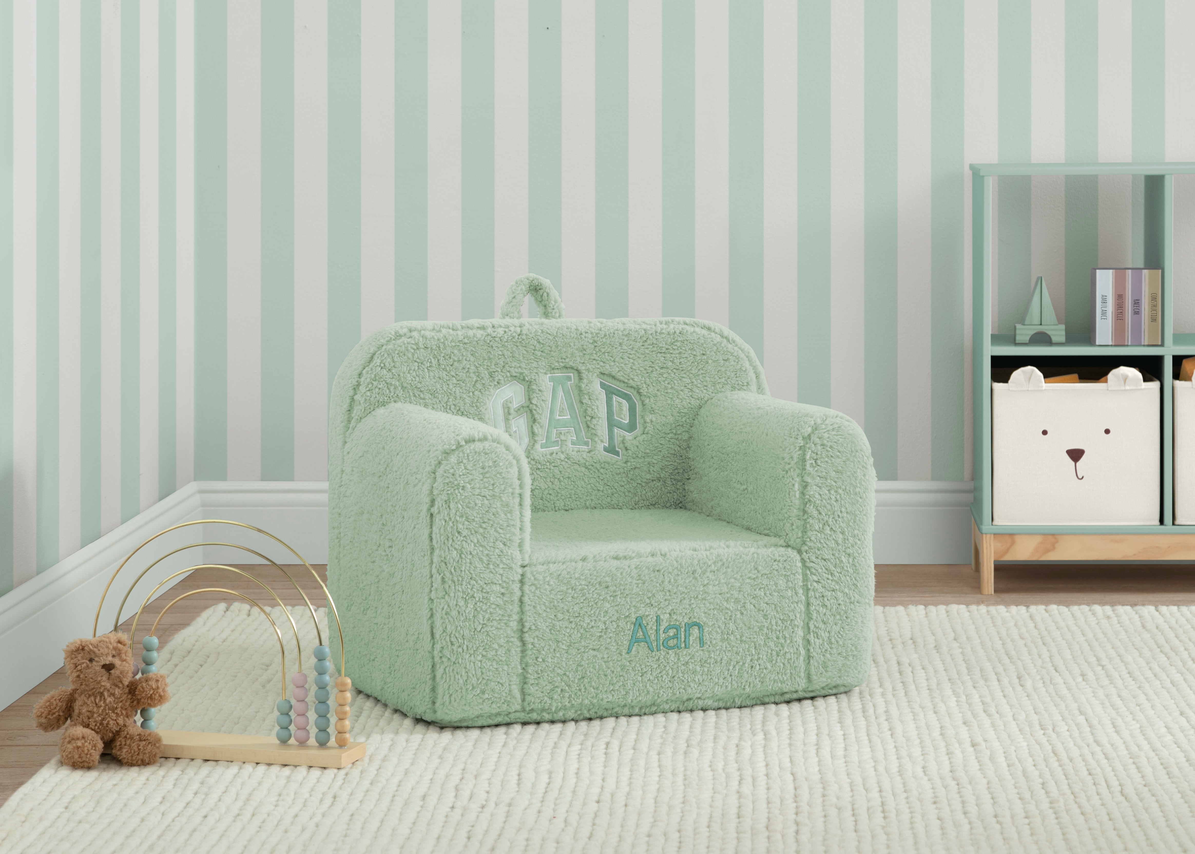 Personalized BabyGap Sherpa Chair - Cozy & Custom Kids' Seat for Nursery, Bedroom, or Playroom - Perfect for Reading, Relaxing & Snuggling