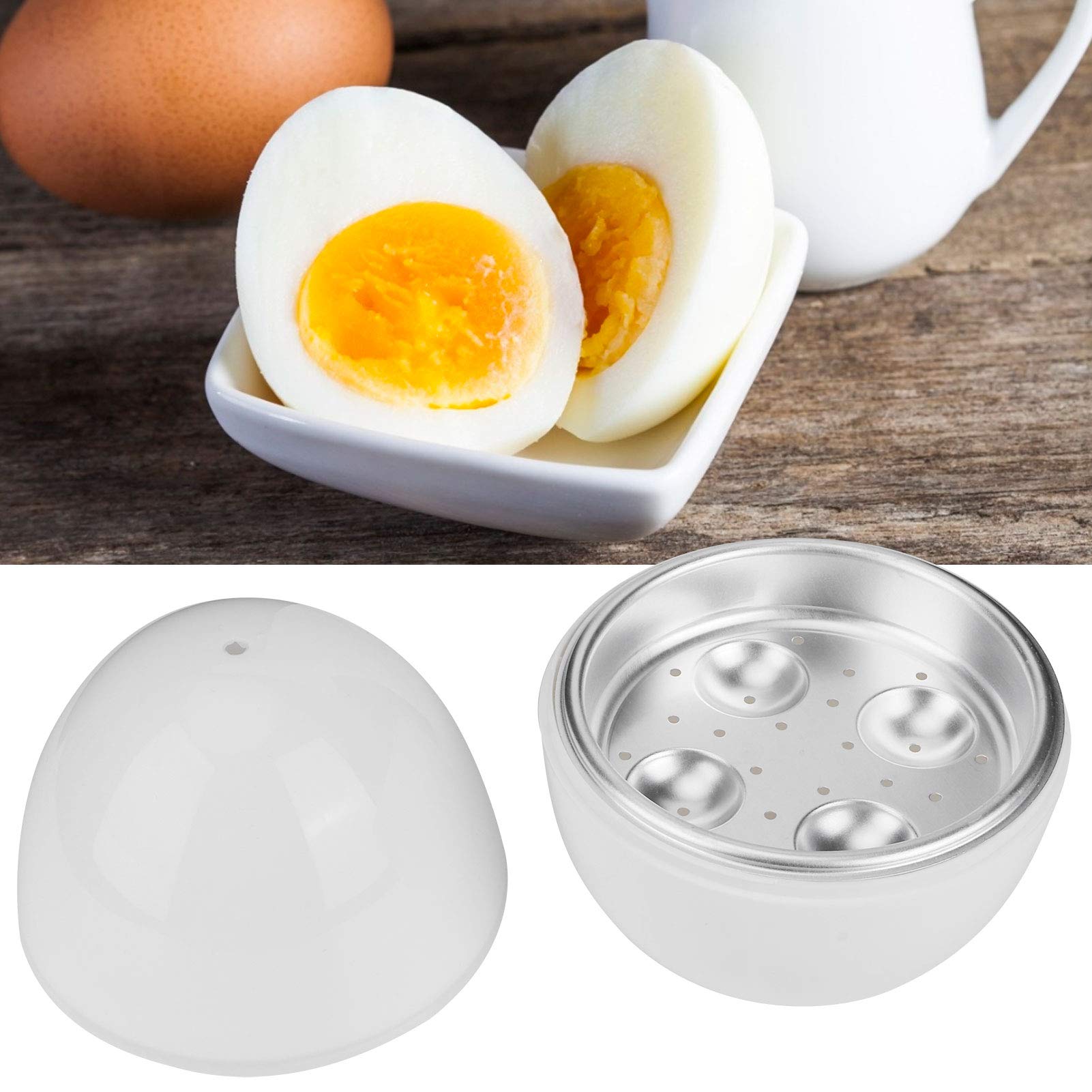 Electric Microwave Egg Cooker - 4 Capacity for Hard Boiled, Poached & Scrambled Eggs | Perfect for Breakfast Meal Prep & Quick Healthy Cooking