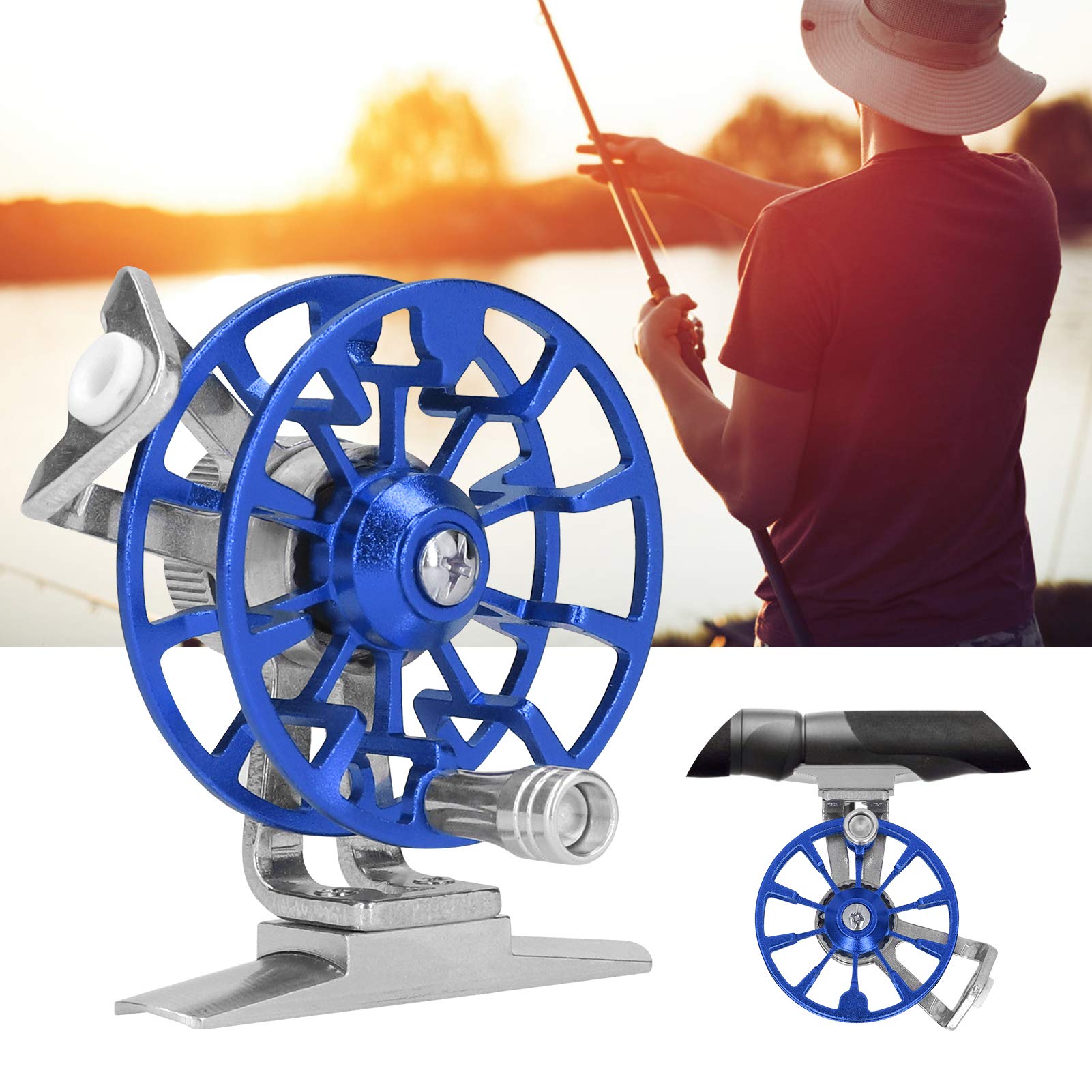 Right Handed Fishing Raft Wheel - Portable Ice Fishing Reel with Lightweight Design for Winter Angling | Perfect for Ice Fishing, Kayak Fishing & Outdoor Adventures