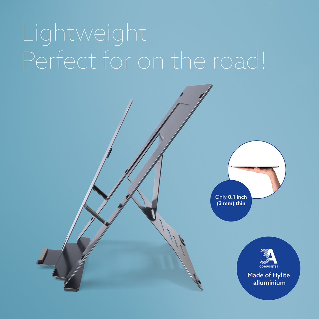 Ergonomic Adjustable Laptop Stand for Desk - Portable Riser Holder with Ventilation, Perfect for Home Office, Work, Study & Gaming - Compatible with MacBook, Notebook & All Laptops up to 17