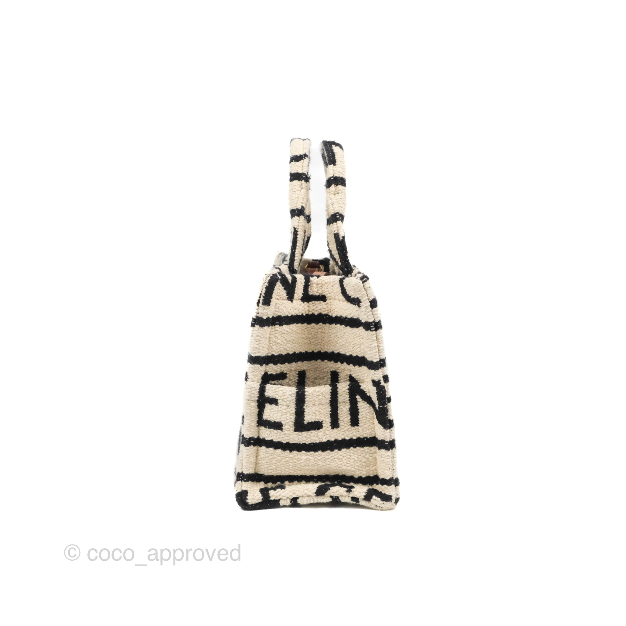 Celine Small Cabas Thais Textile Tote Bag in White - Luxury Designer Handbag for Women, Perfect for Work, Travel & Everyday Use