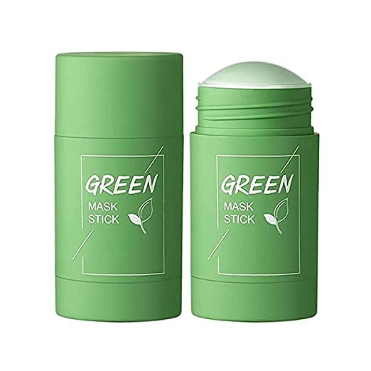 Green Tea Facial Purifying Clay Stick Mask - Oil Control & Anti-Acne Treatment with Glycerin & Vitamin E for Smooth, Clean Skin | Perfect for Oily & Acne-Prone Skin Care Routine